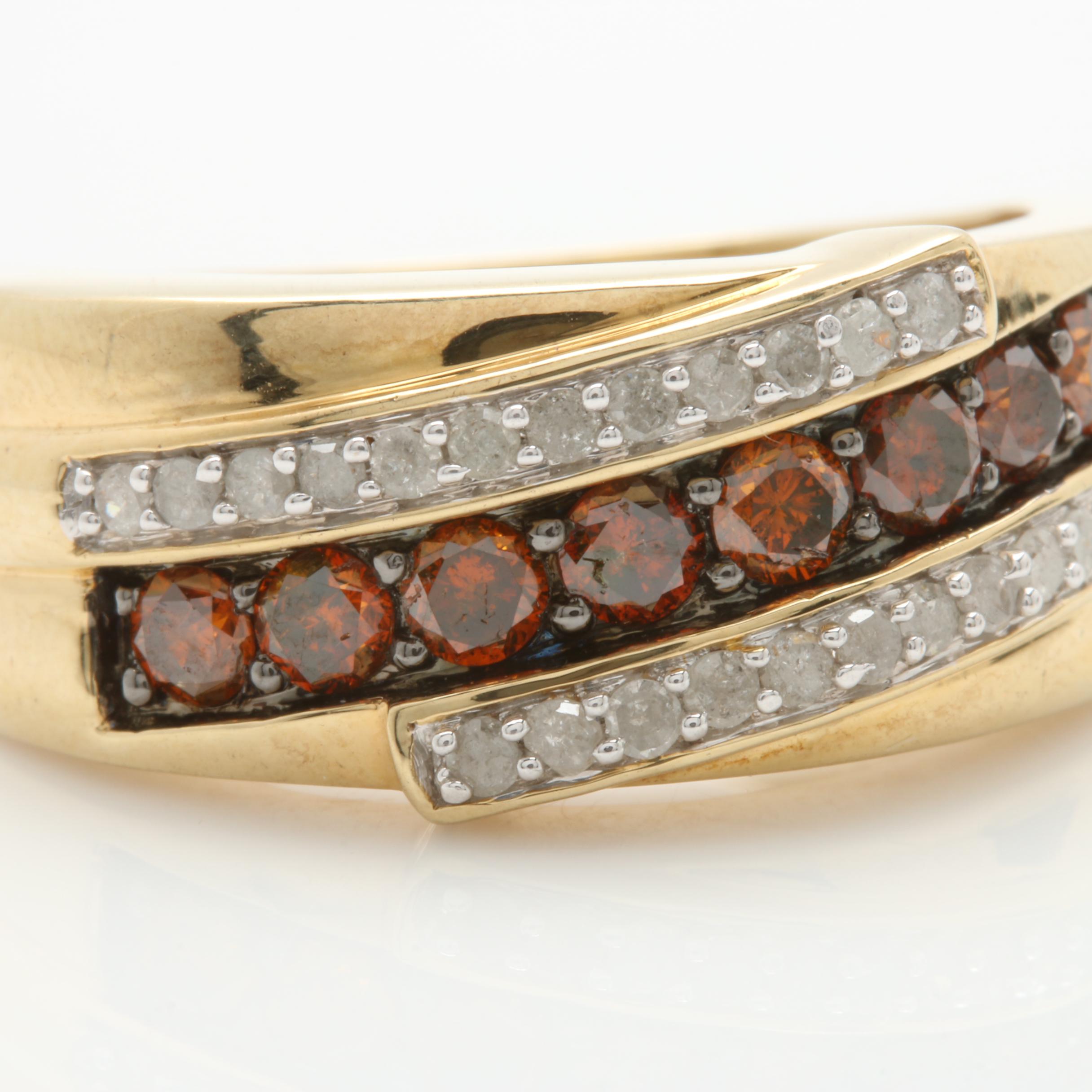 Gold Wash Over Sterling Silver 1.00 CTW Diamond Ring