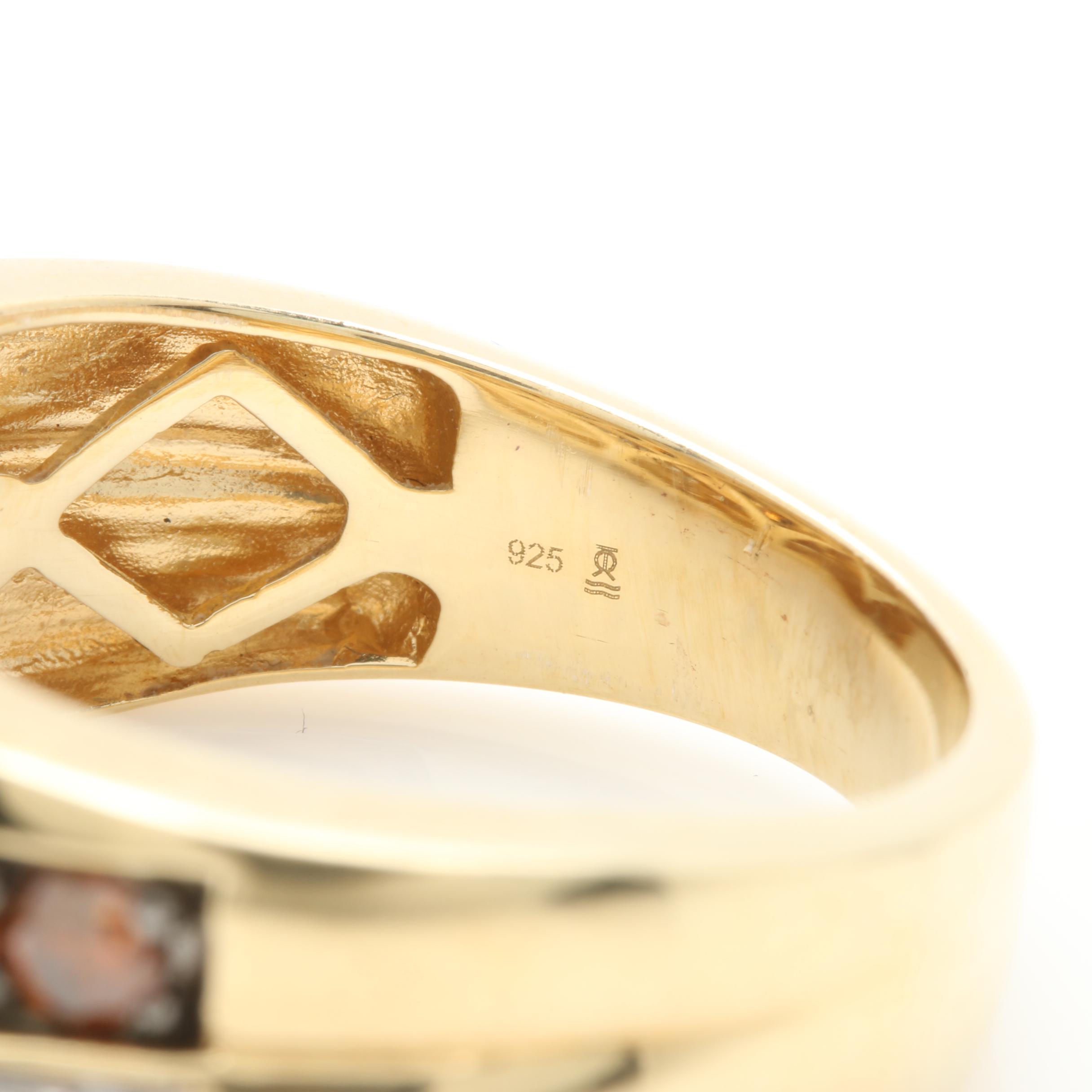 Gold Wash Over Sterling Silver 1.00 CTW Diamond Ring