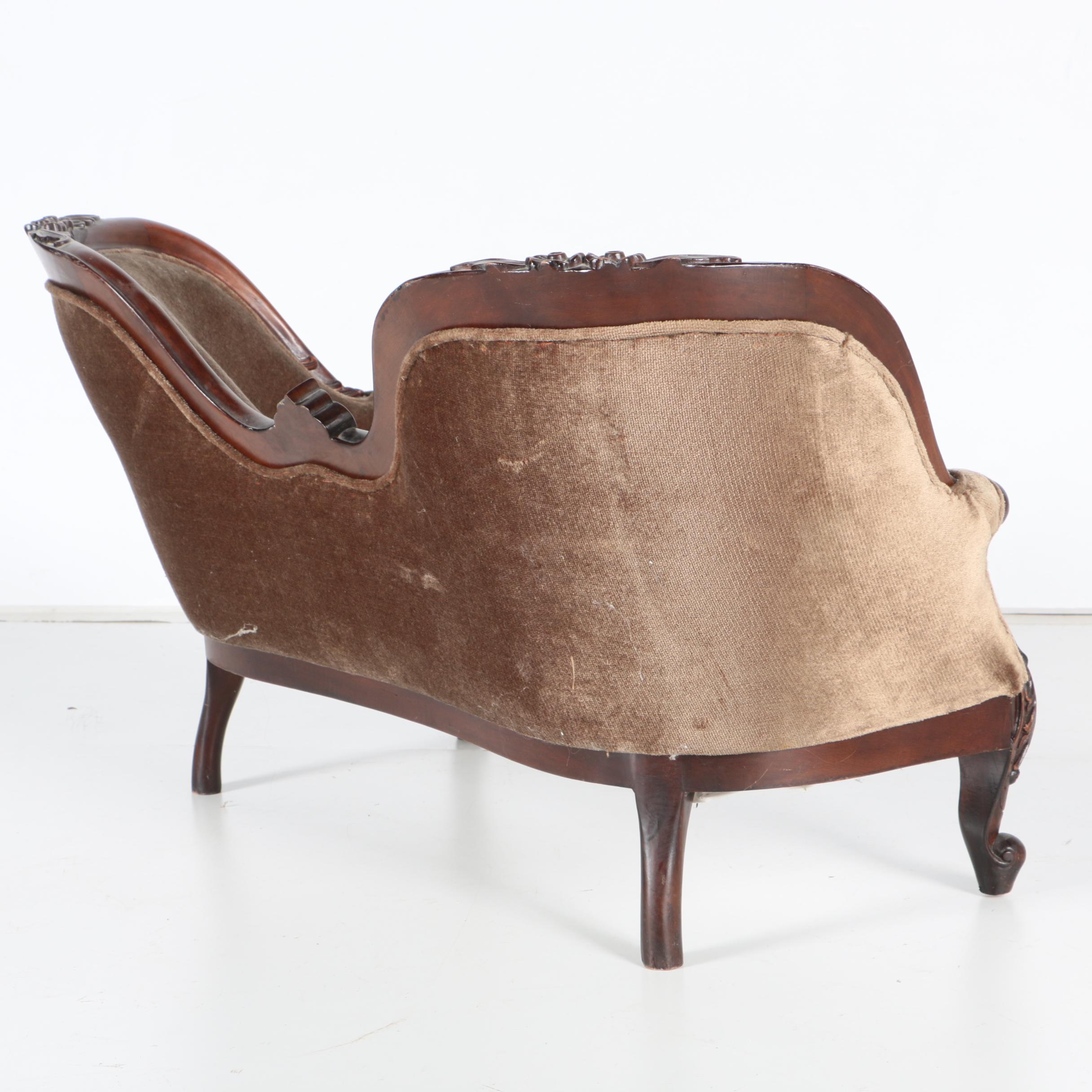 Miniature Victorian Rococo Revival Doll Couch