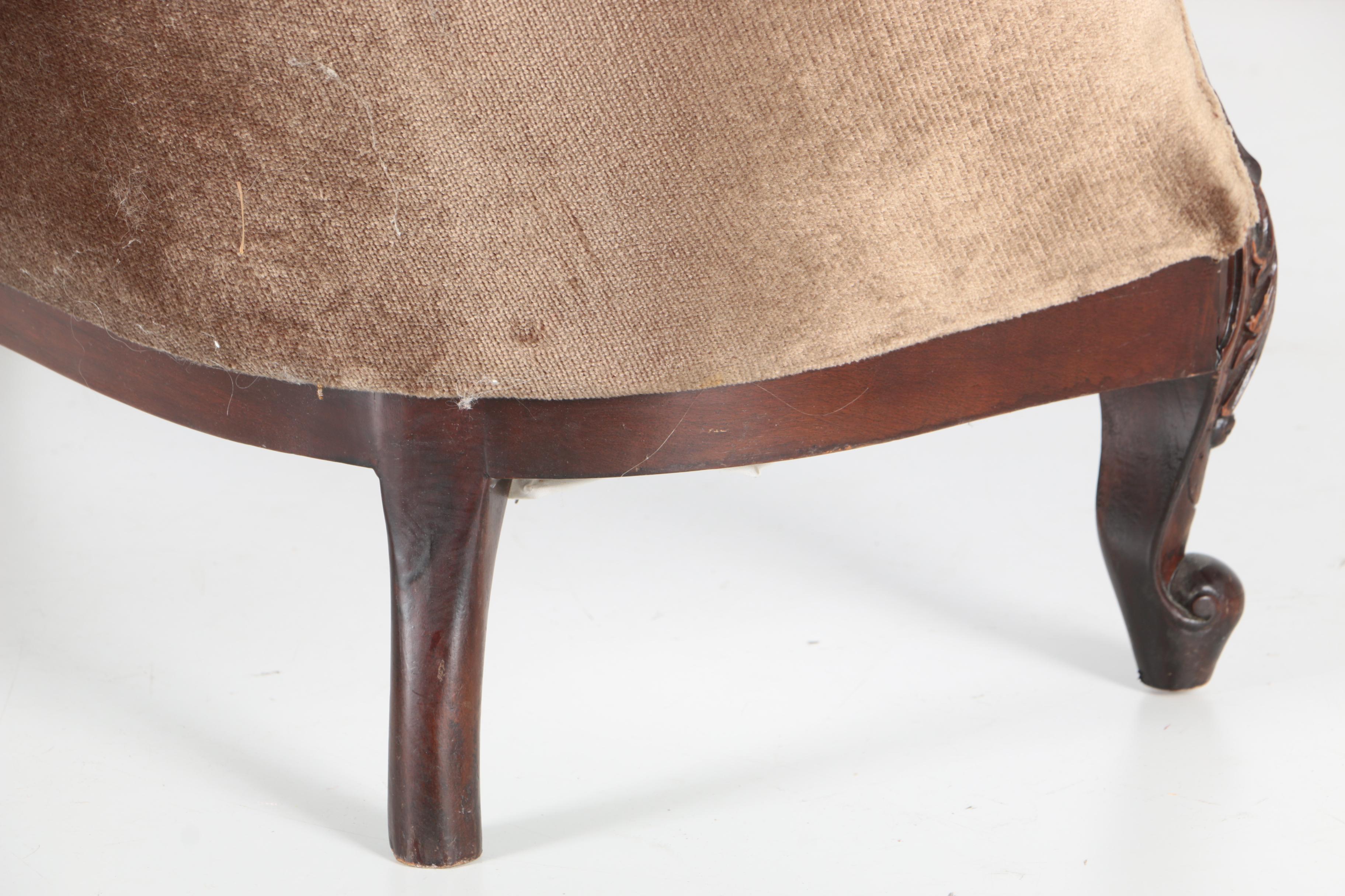 Miniature Victorian Rococo Revival Doll Couch