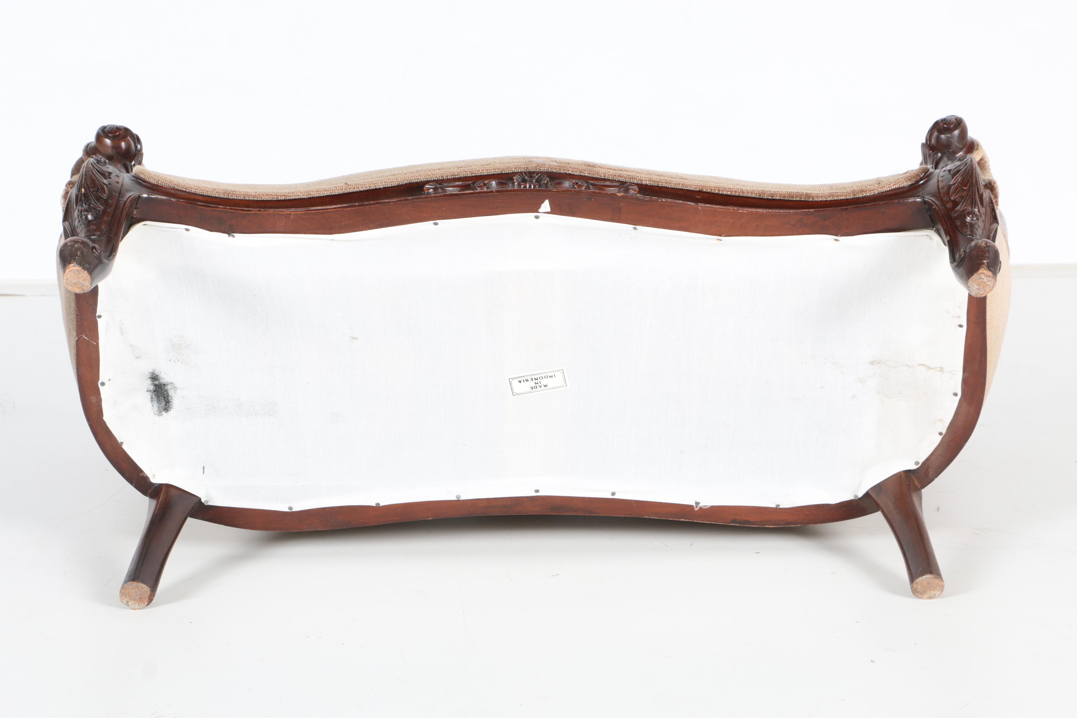 Miniature Victorian Rococo Revival Doll Couch