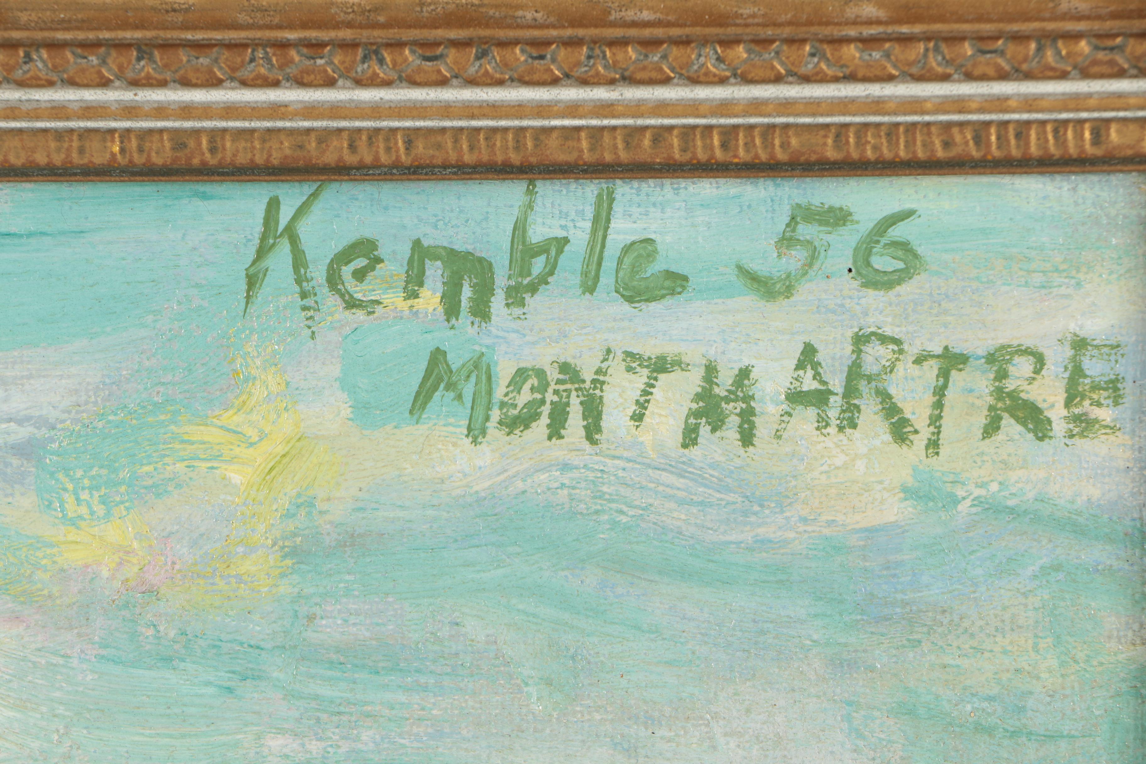 Kemble 1956 Oil Painting "Montmartre"