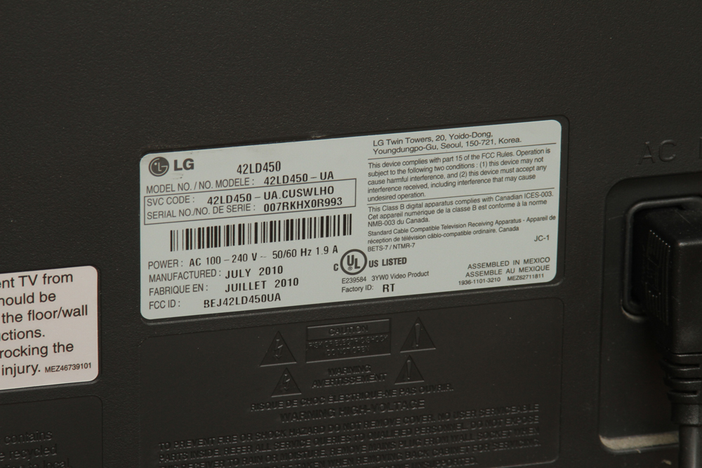 42" LG Flat Screen Television