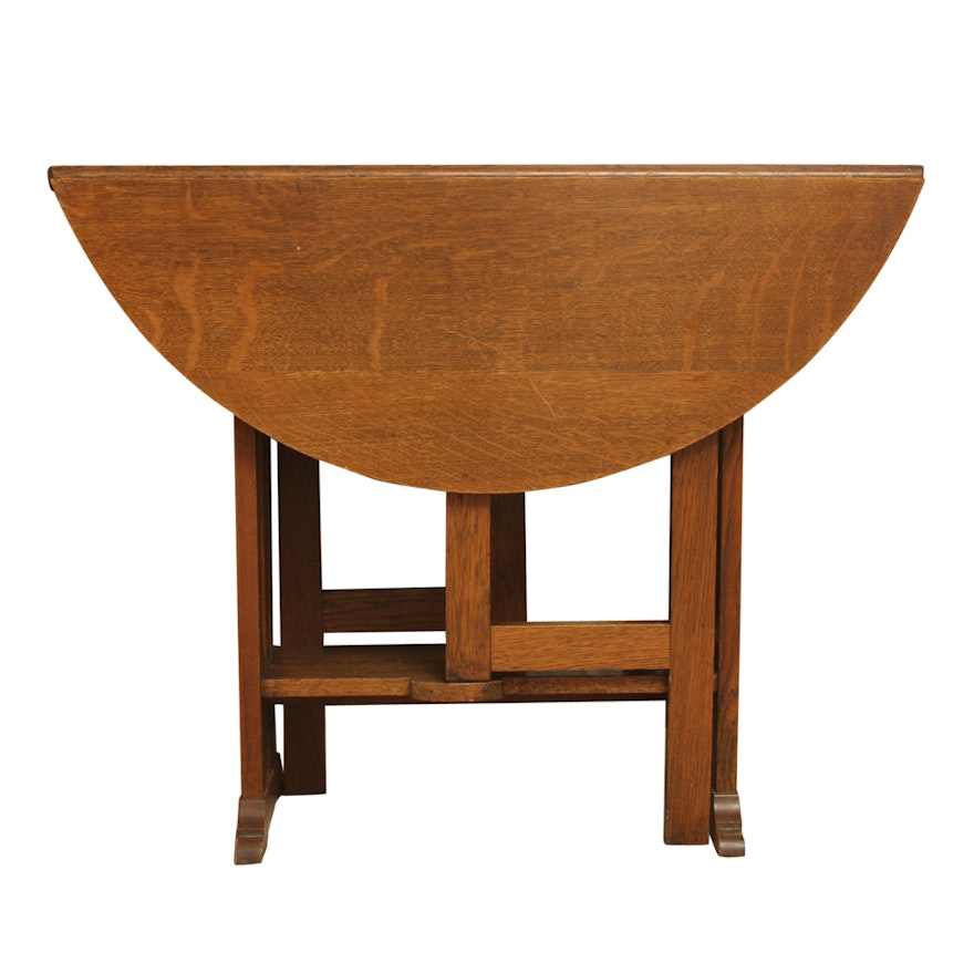 Arts and Crafts Oak Gate-Leg Table