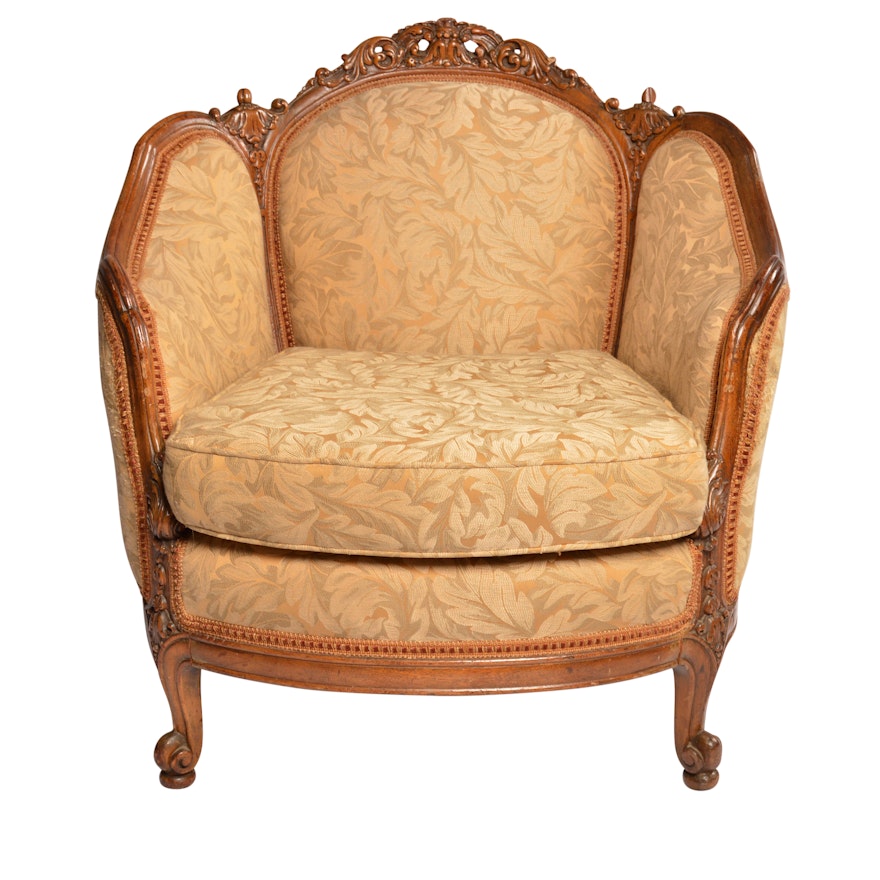 Louis XV Style Barrel Back Chair