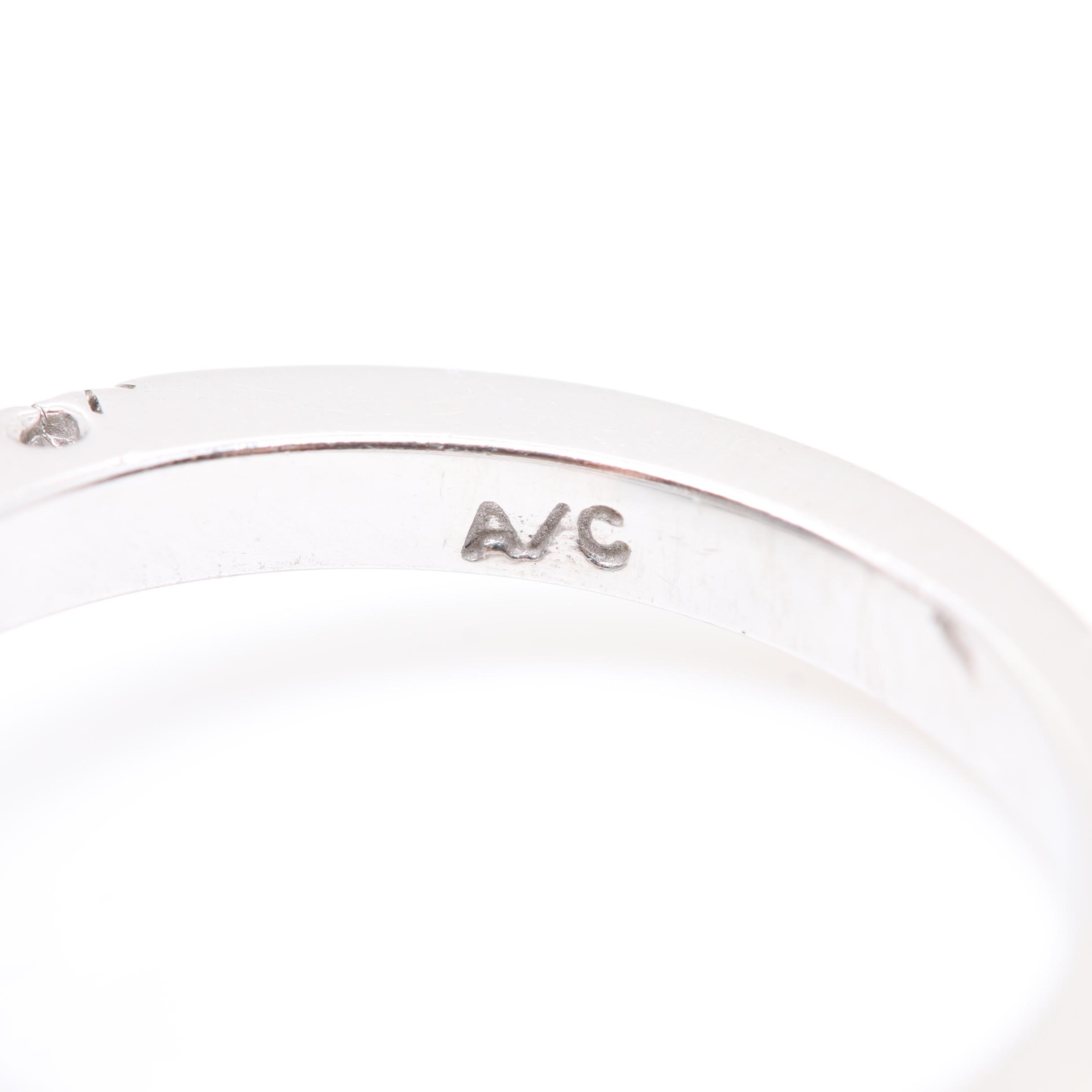 14K White Gold Sapphire and Diamond Ring