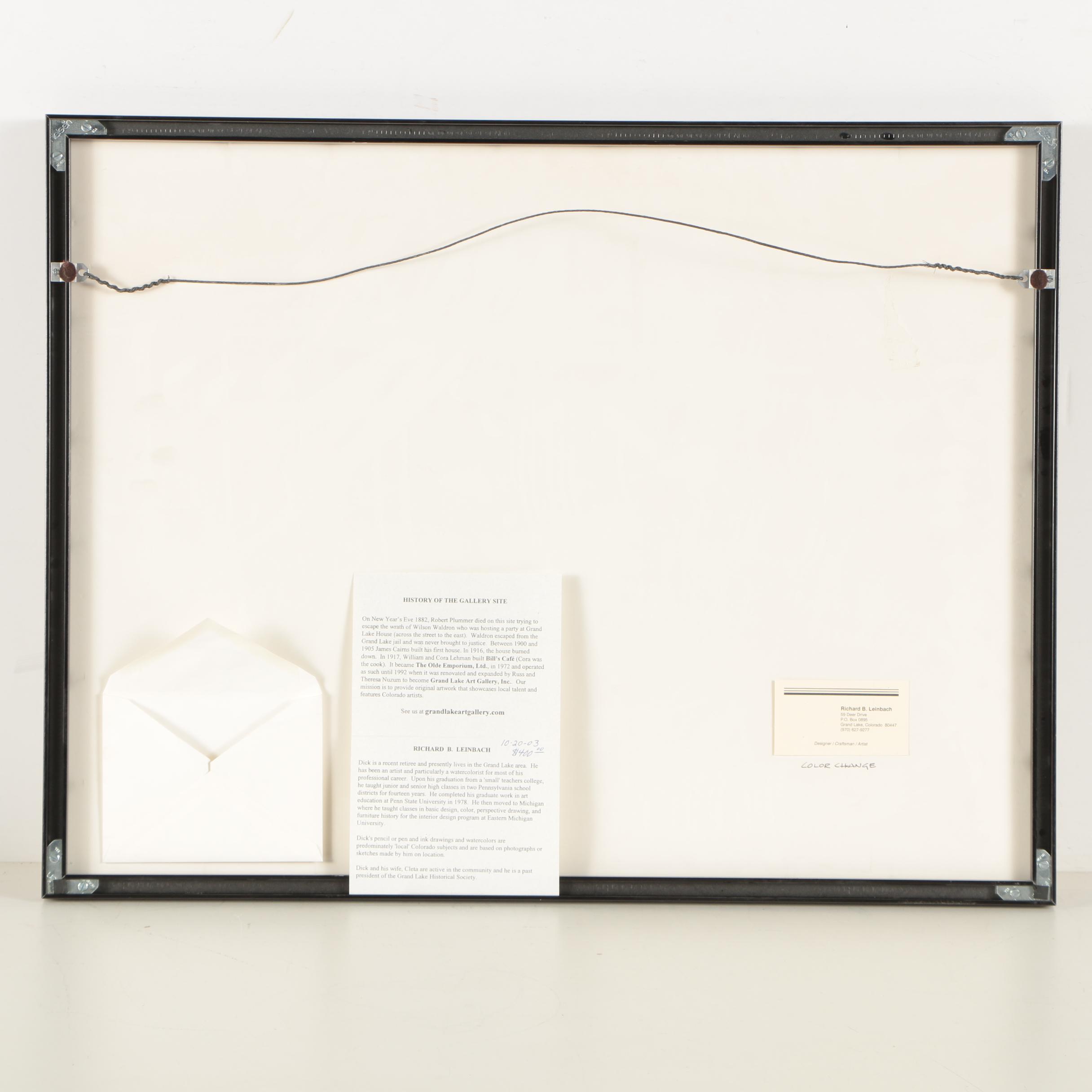 Richard B. Leinbach Watercolor Painting