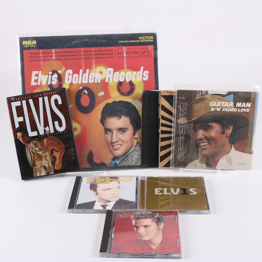 Elvis Presley Records, CDs, and "Elvis: The Miniseries" DVD