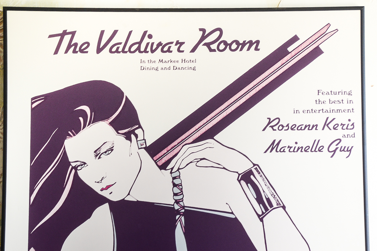 "L.A Law" Prop Poster "The Valdivar Room" Piano Lounge In Style of Patrick Nagel