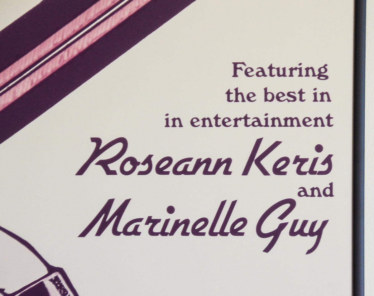 "L.A Law" Prop Poster "The Valdivar Room" Piano Lounge In Style of Patrick Nagel