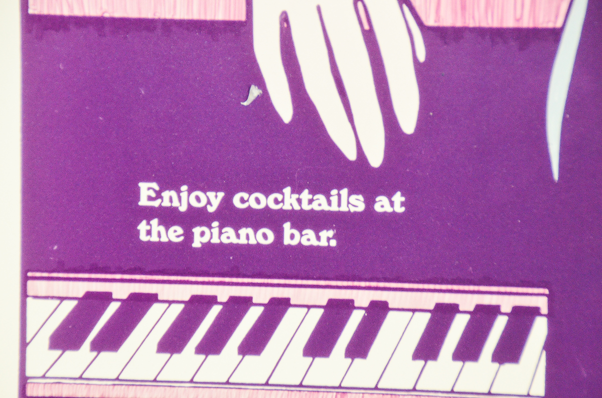 "L.A Law" Prop Poster "The Valdivar Room" Piano Lounge In Style of Patrick Nagel