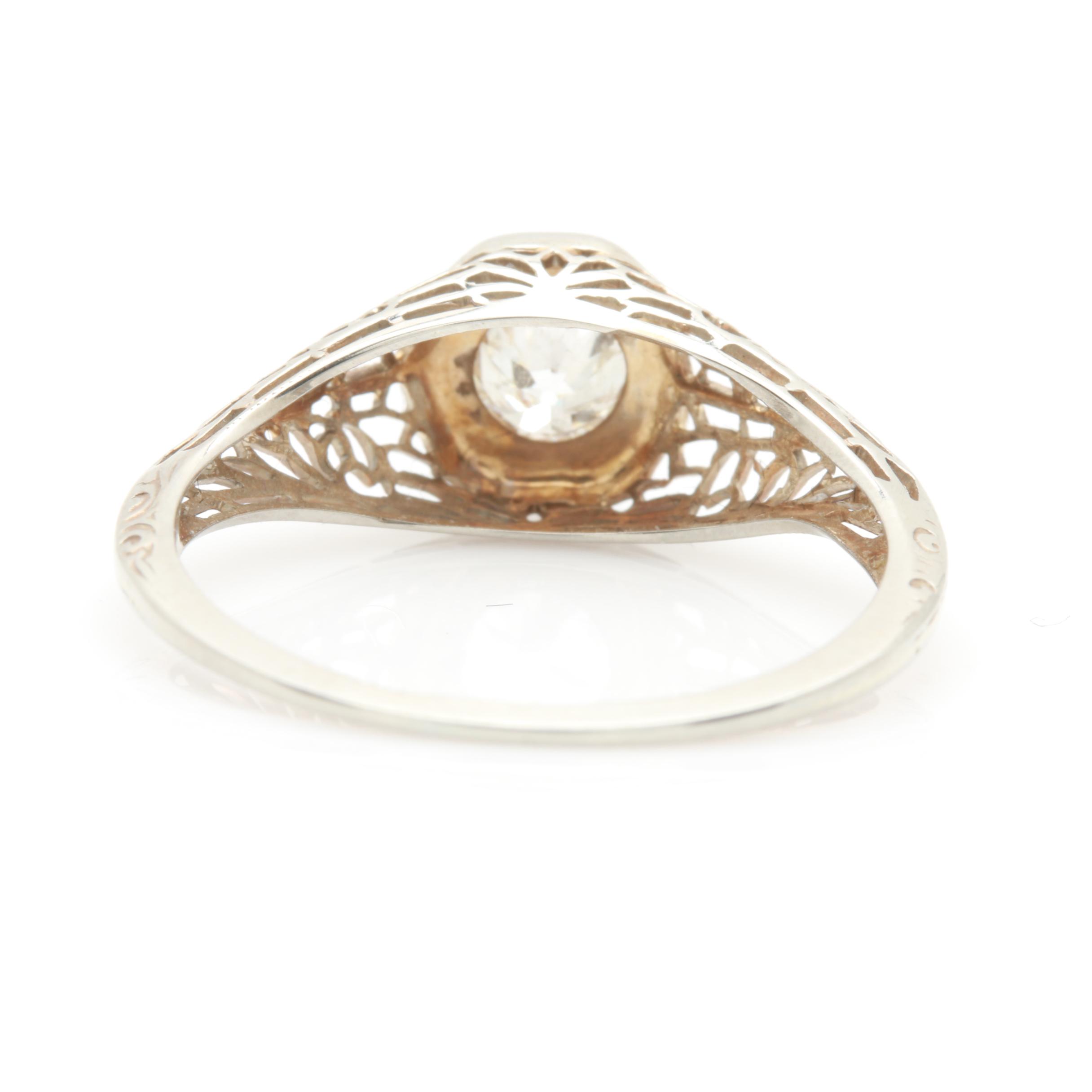 18K White Gold Diamond Ring