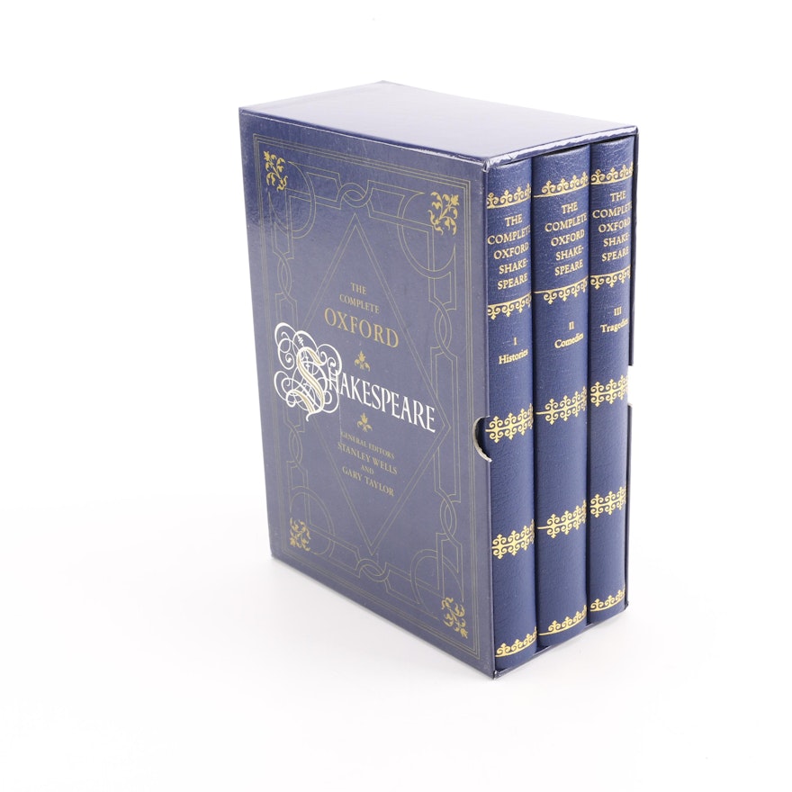 1987 "The Complete Oxford Shakespeare" Three-Volume Box Set