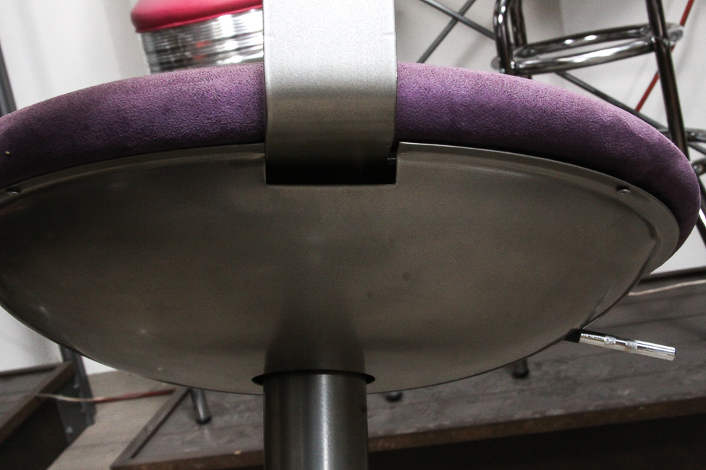 Modern Silver Tone Metal Bar Stool