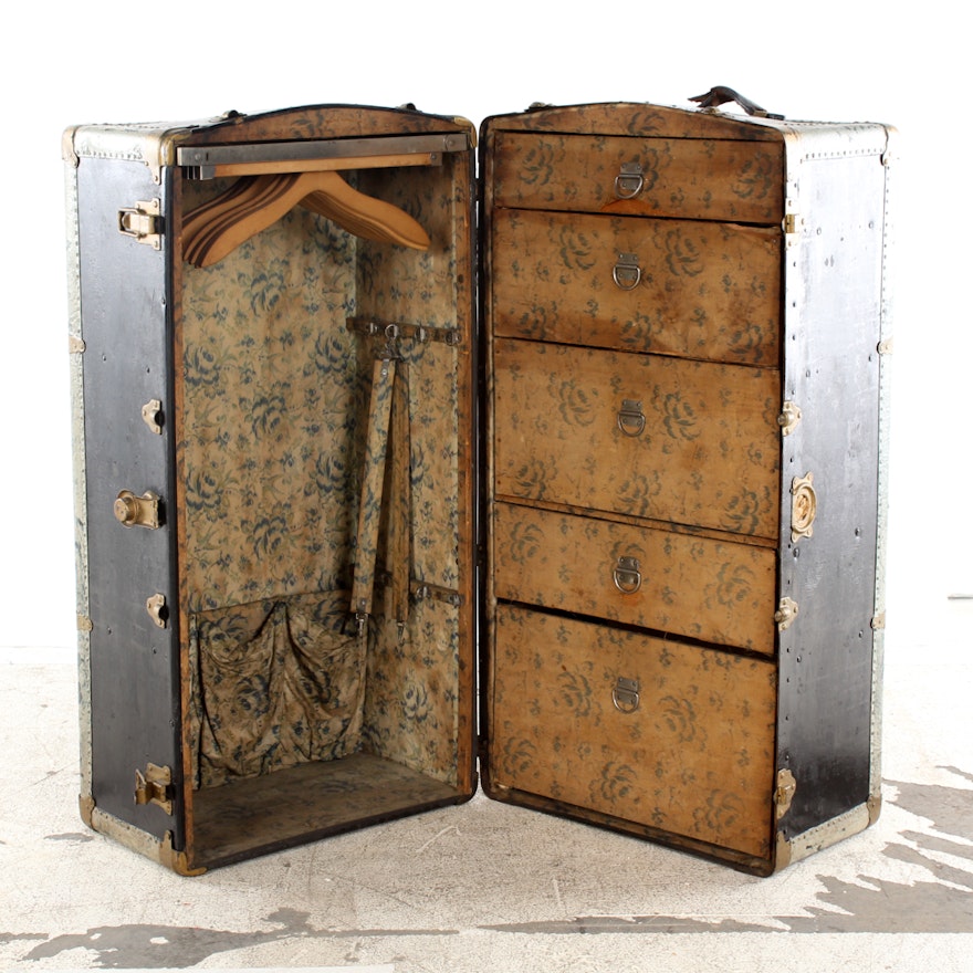 Vintage Steamer Wardrobe Trunk