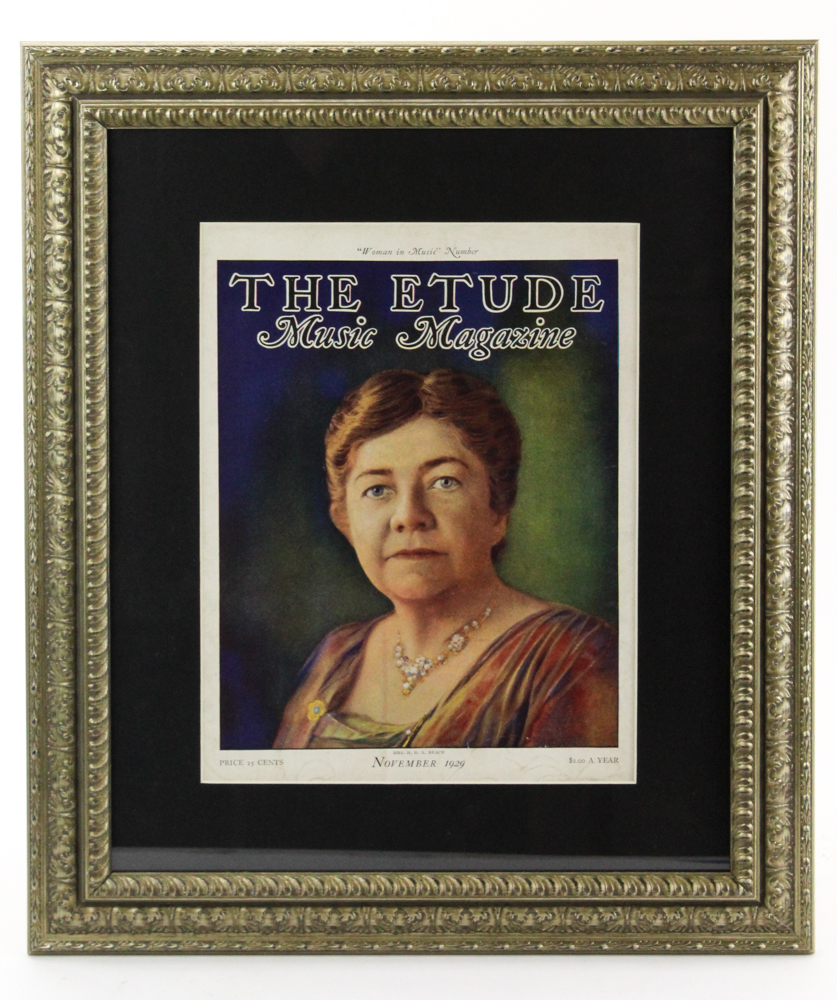 Framed November 1929 Cover of "The Etude Music Magazine"