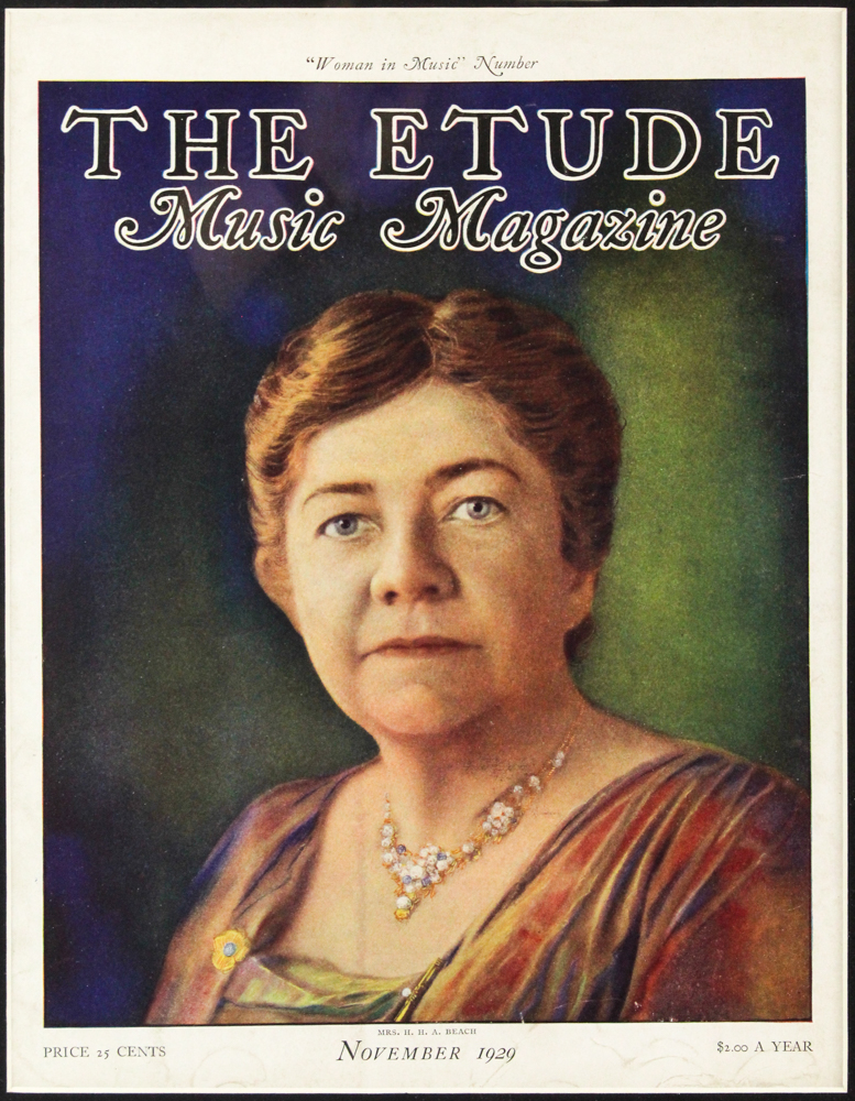 Framed November 1929 Cover of "The Etude Music Magazine"