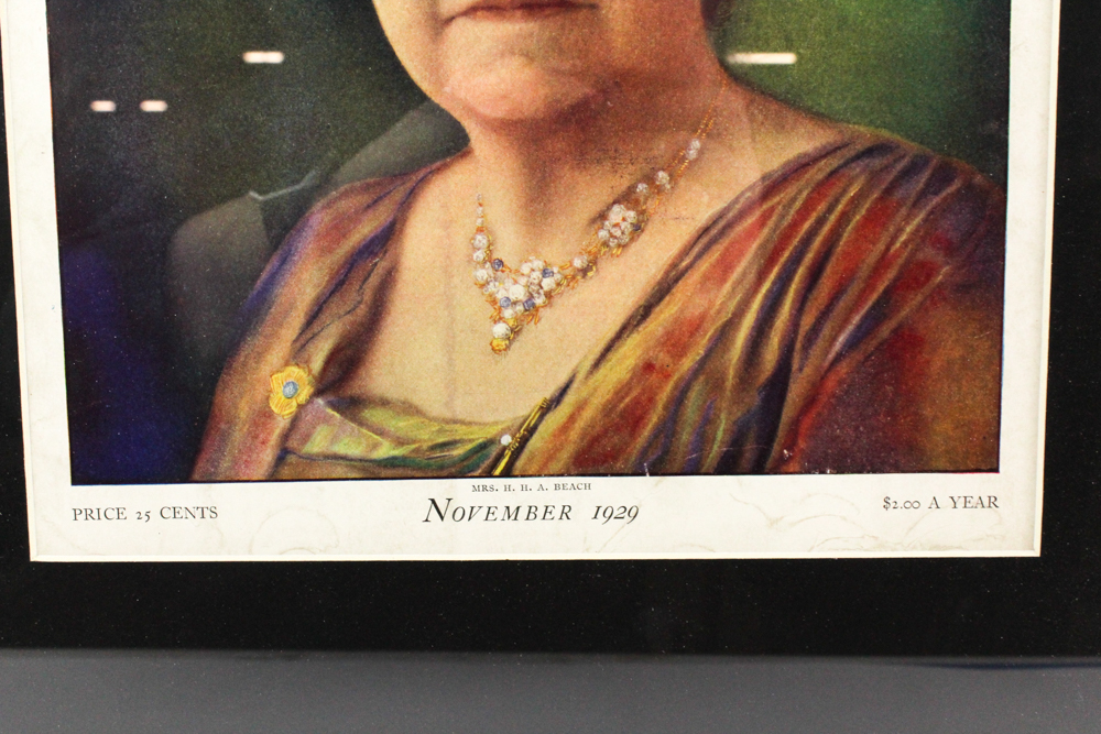 Framed November 1929 Cover of "The Etude Music Magazine"