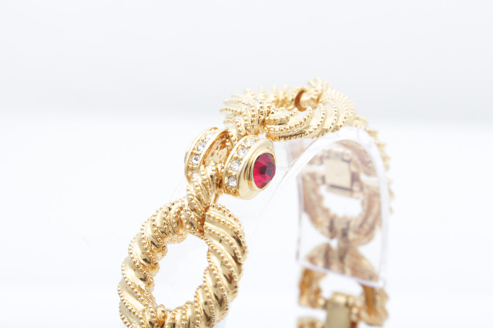 Jacqueline Kennedy Collection Rope Design Crystal Link Bracelet
