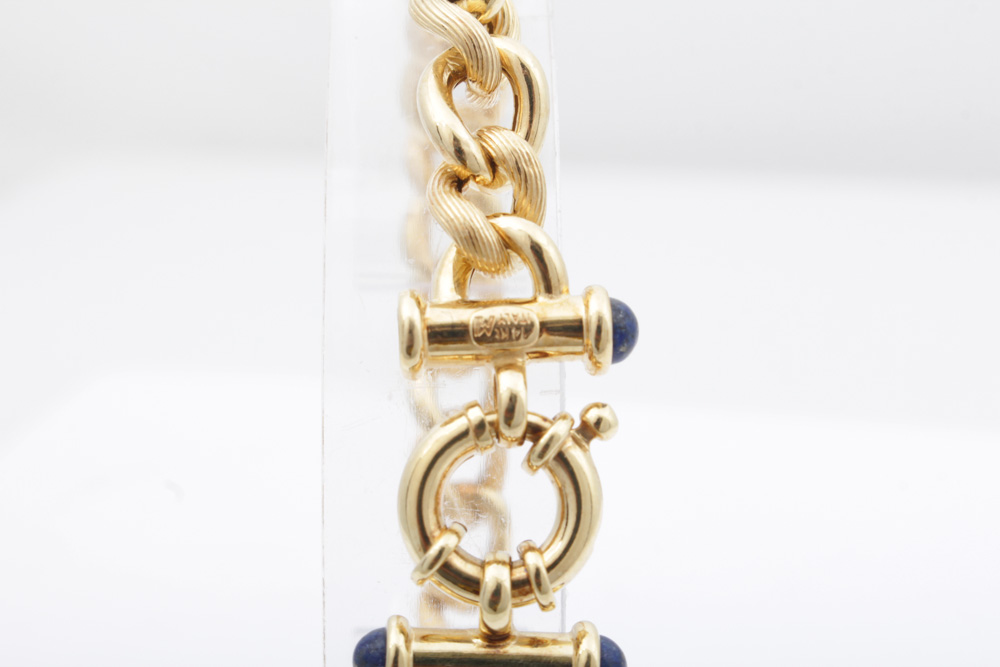 14K Yellow Gold with Lapis Bracelet