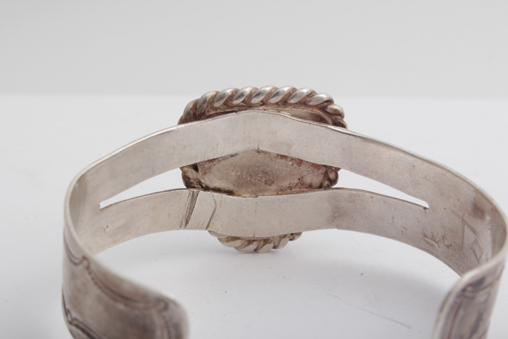 Southwestern Sterling Silver Turquoise Cuff