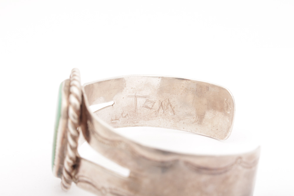 Southwestern Sterling Silver Turquoise Cuff