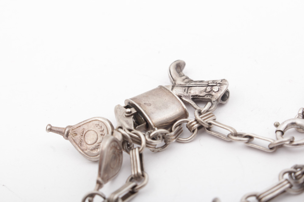 Vintage Sterling Silver Charm Bracelet