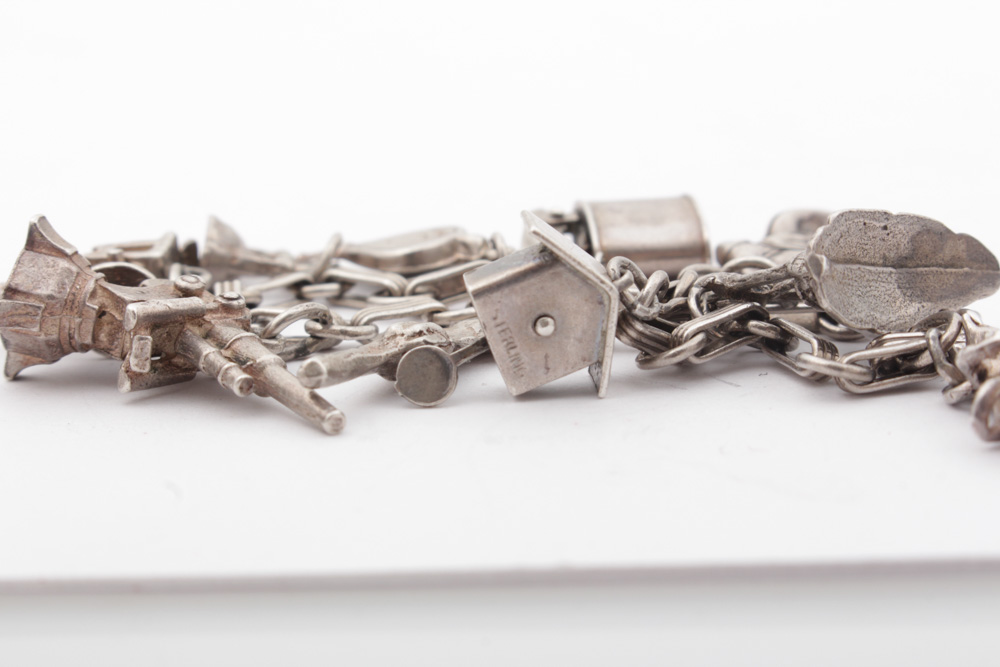 Vintage Sterling Silver Charm Bracelet