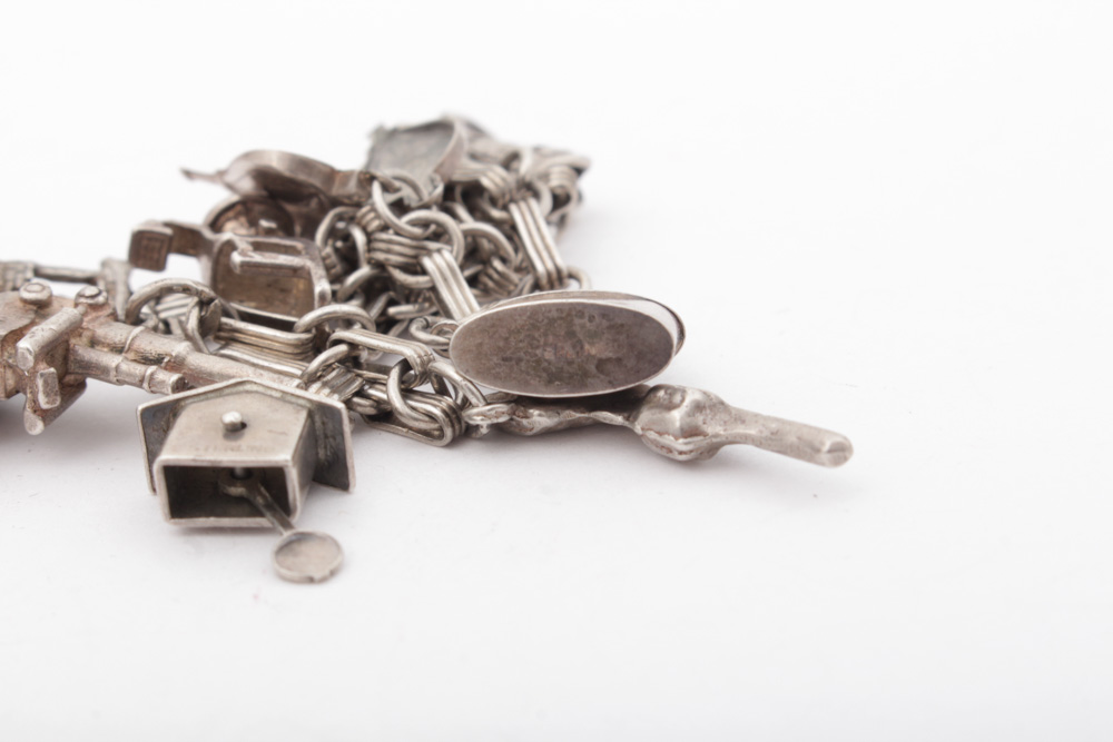 Vintage Sterling Silver Charm Bracelet