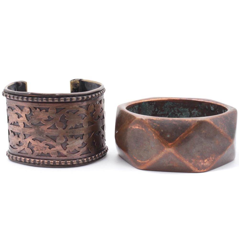 Statement Copper Cuff and Bangle