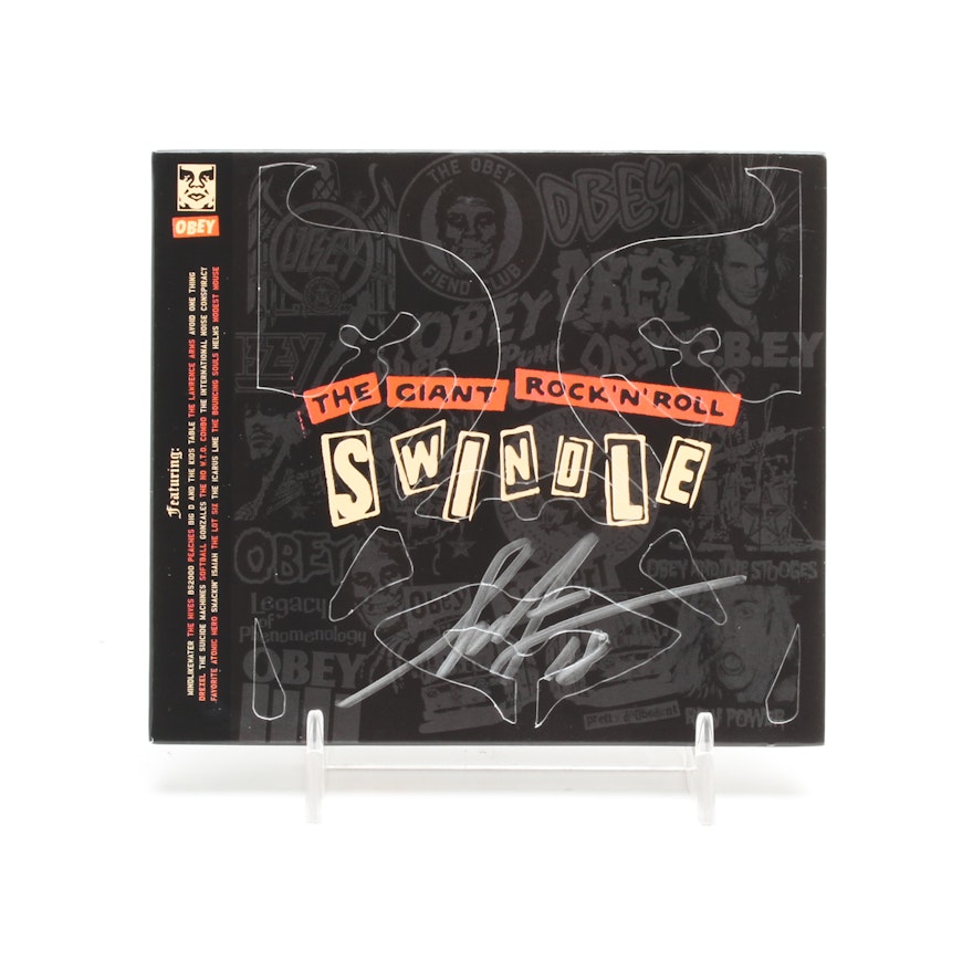 Signed Shepard Fairey The Giant Rock N Roll Swindle CD