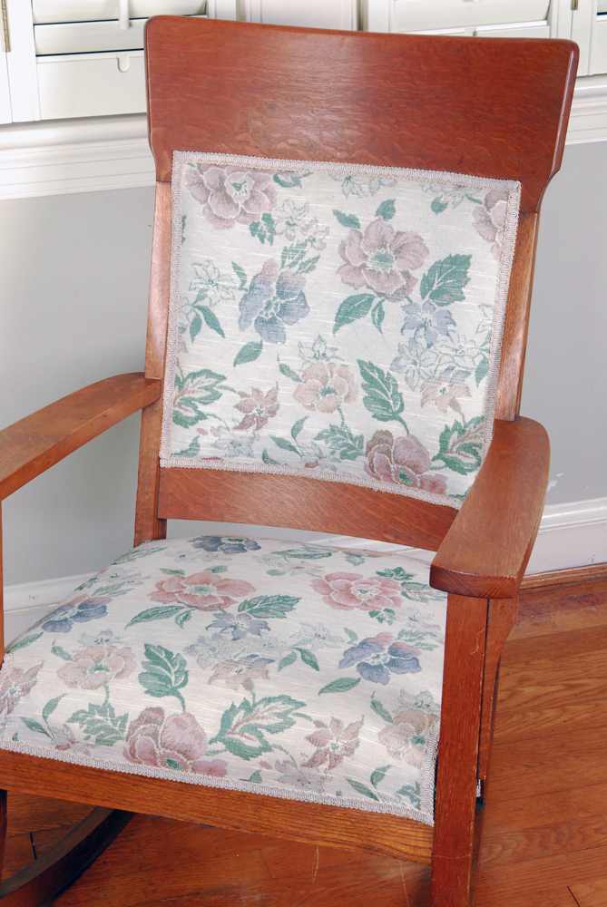 Vintage Arts and Crafts Style Oak Rocking Chair