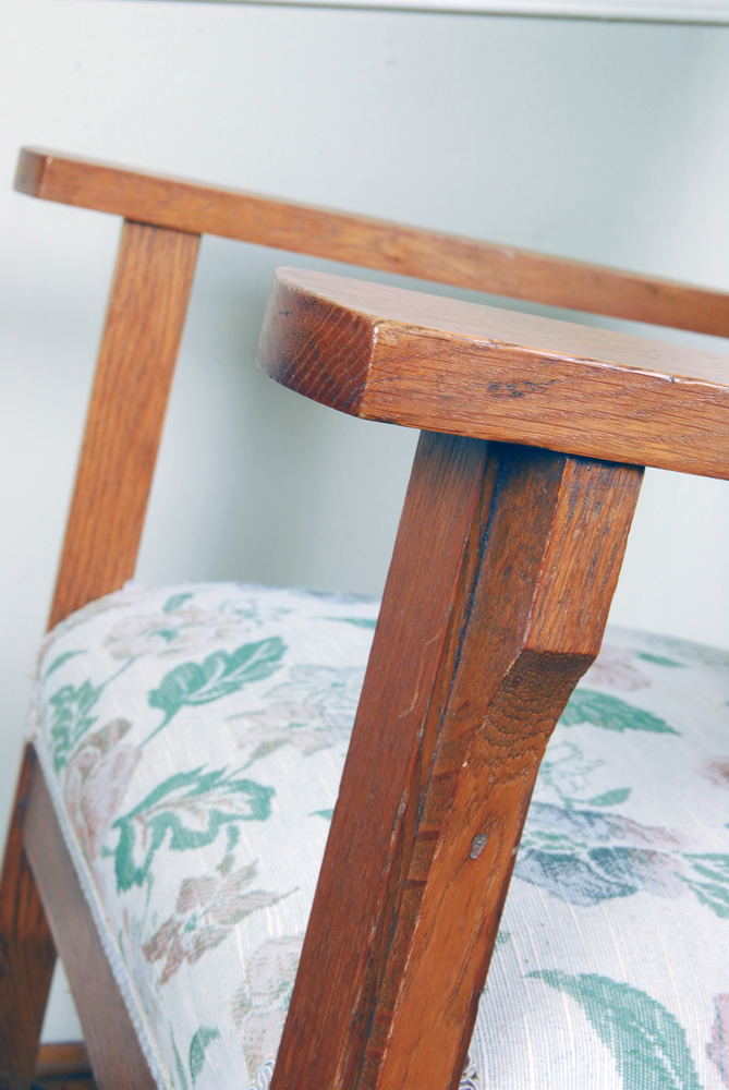 Vintage Arts and Crafts Style Oak Rocking Chair