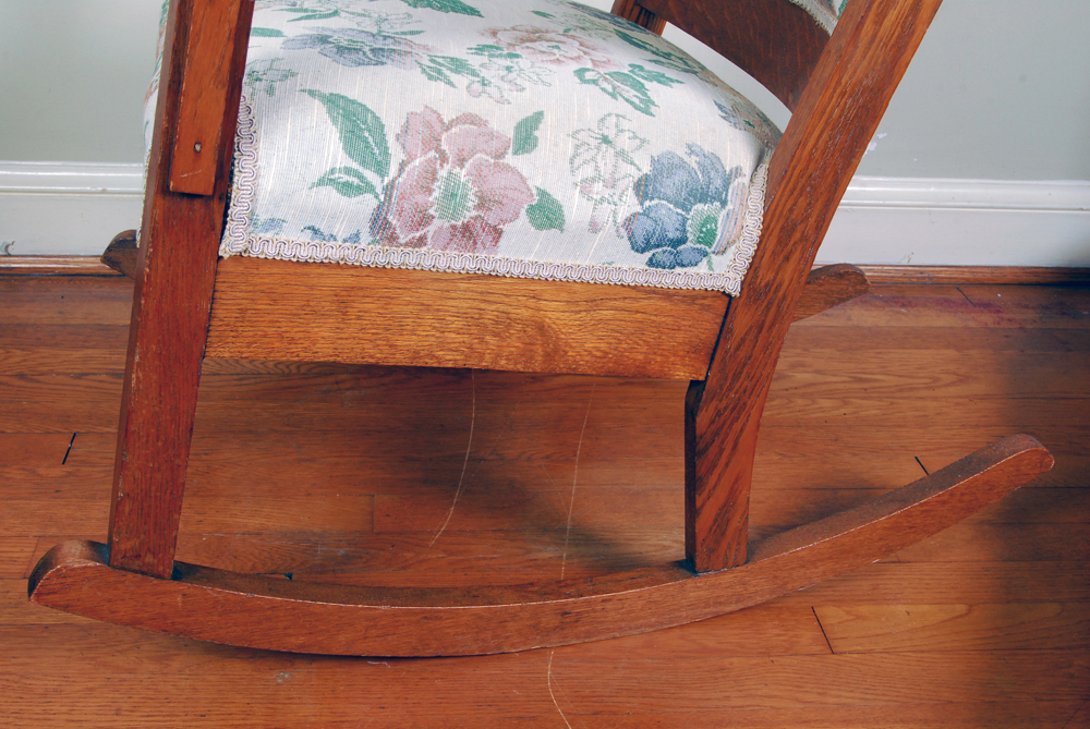 Vintage Arts and Crafts Style Oak Rocking Chair