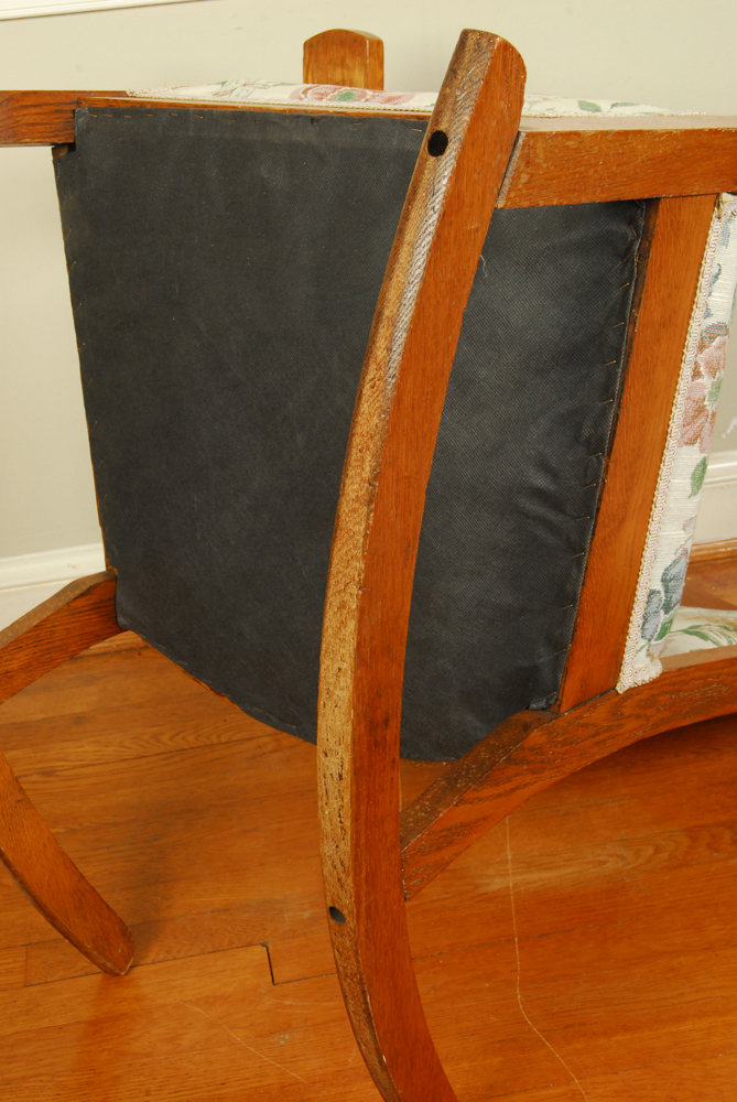 Vintage Arts and Crafts Style Oak Rocking Chair