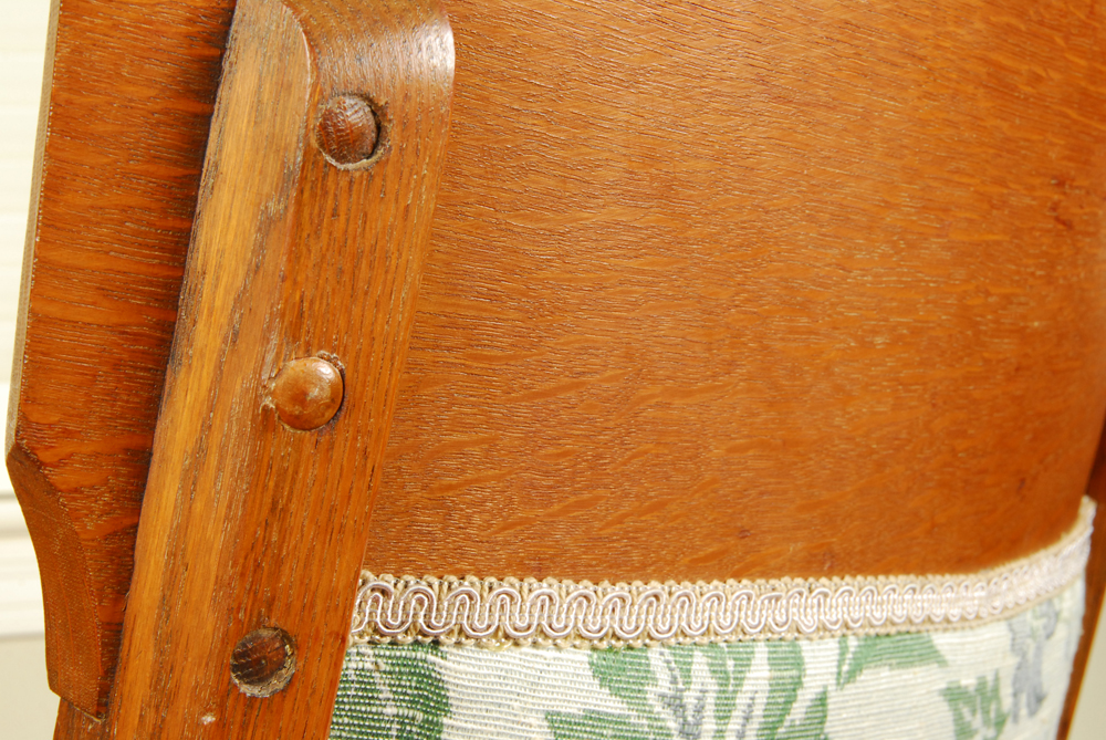 Vintage Arts and Crafts Style Oak Rocking Chair