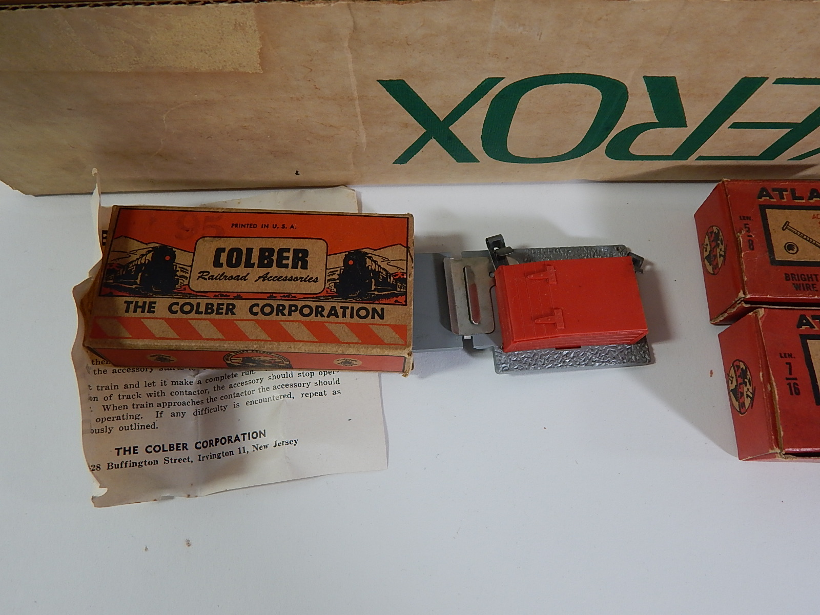Vintage Train Accessories with Colber, and Lionel Tracks