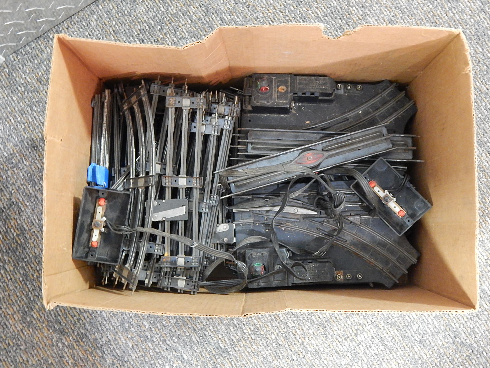 Vintage Train Accessories with Colber, and Lionel Tracks