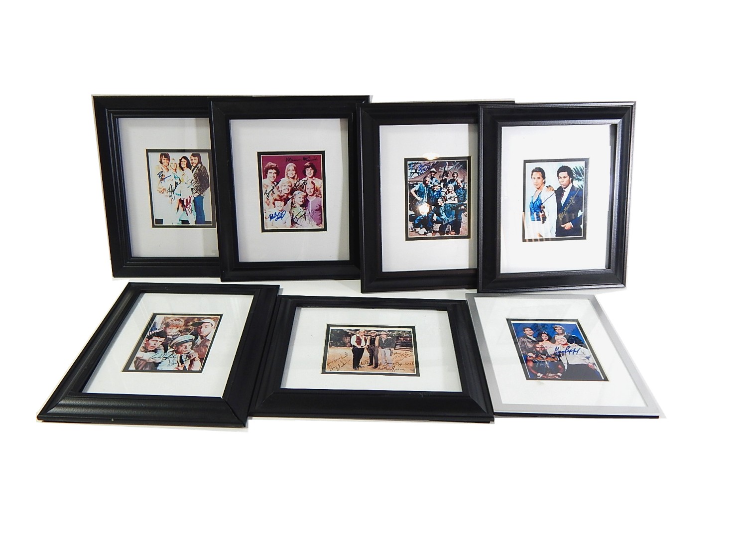 Framed 1970s/1980s Television Show Promotional Post Cards