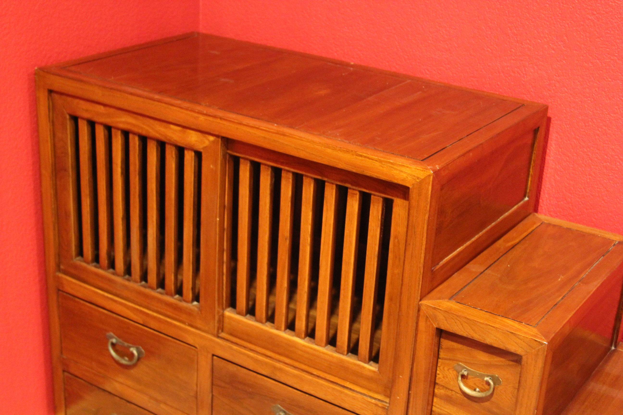 Vintage Japanese Step Tansu Cabinet