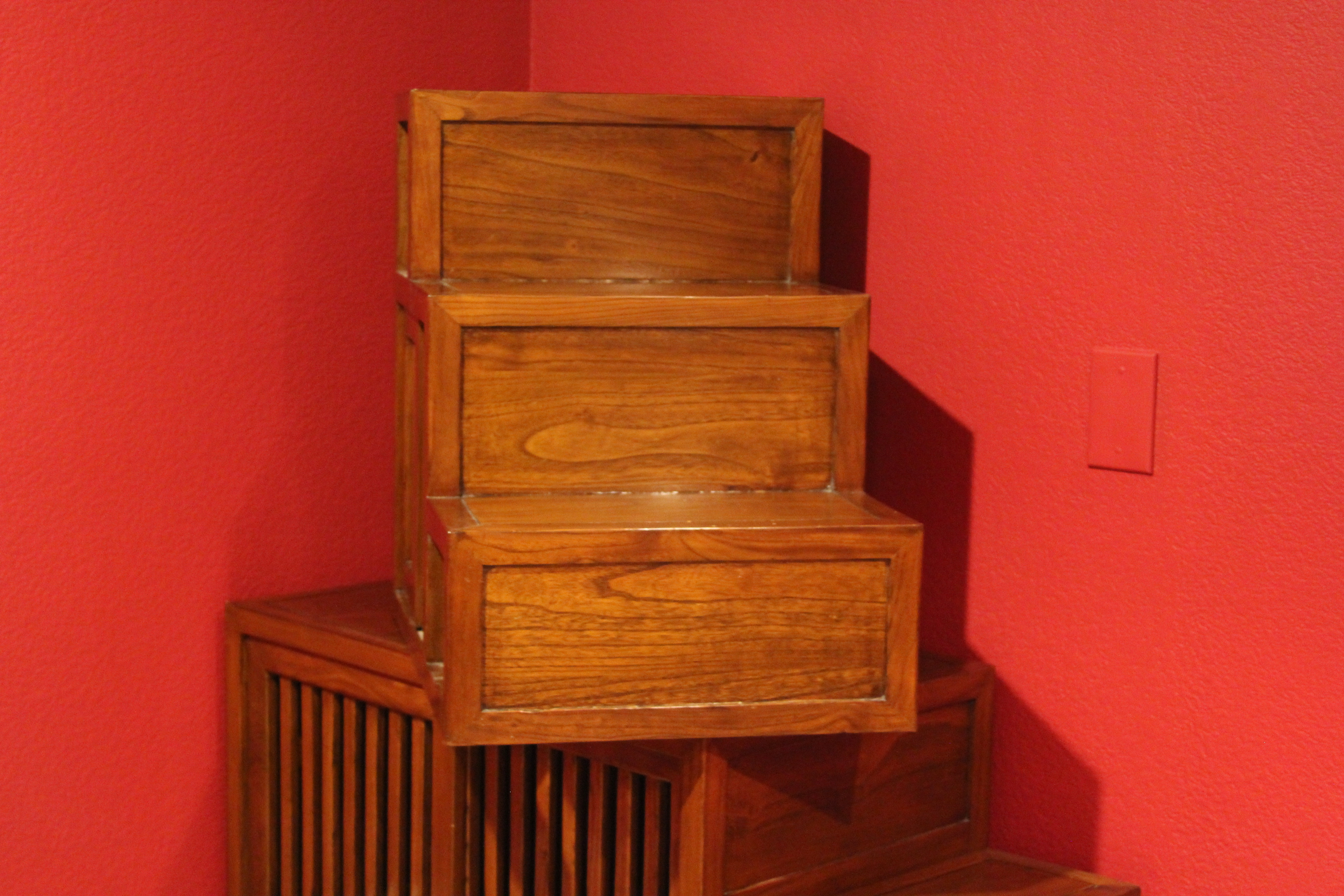 Vintage Japanese Step Tansu Cabinet