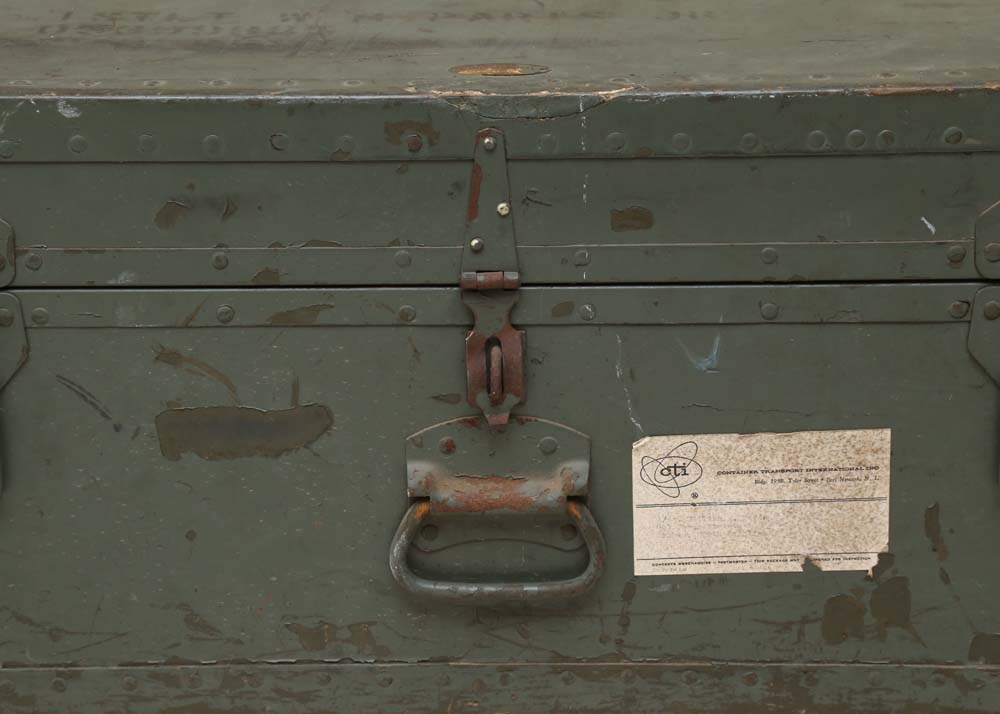 Vintage 1949 Doehler Military Foot Locker