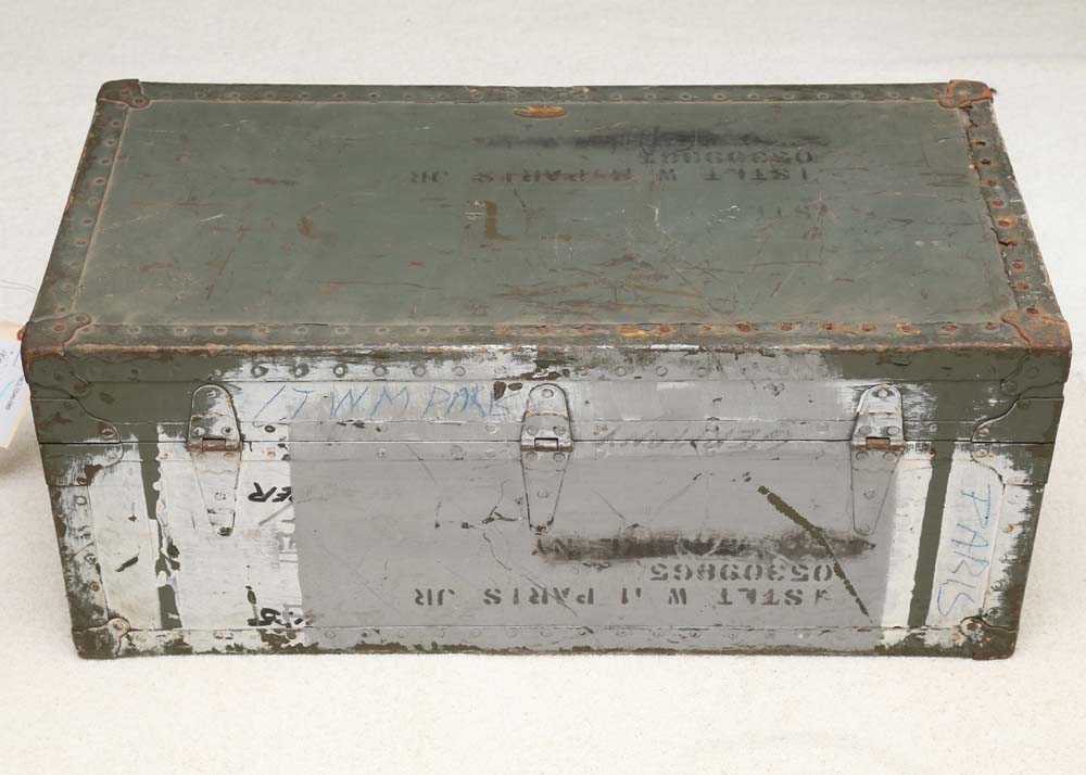 Vintage 1949 Doehler Military Foot Locker