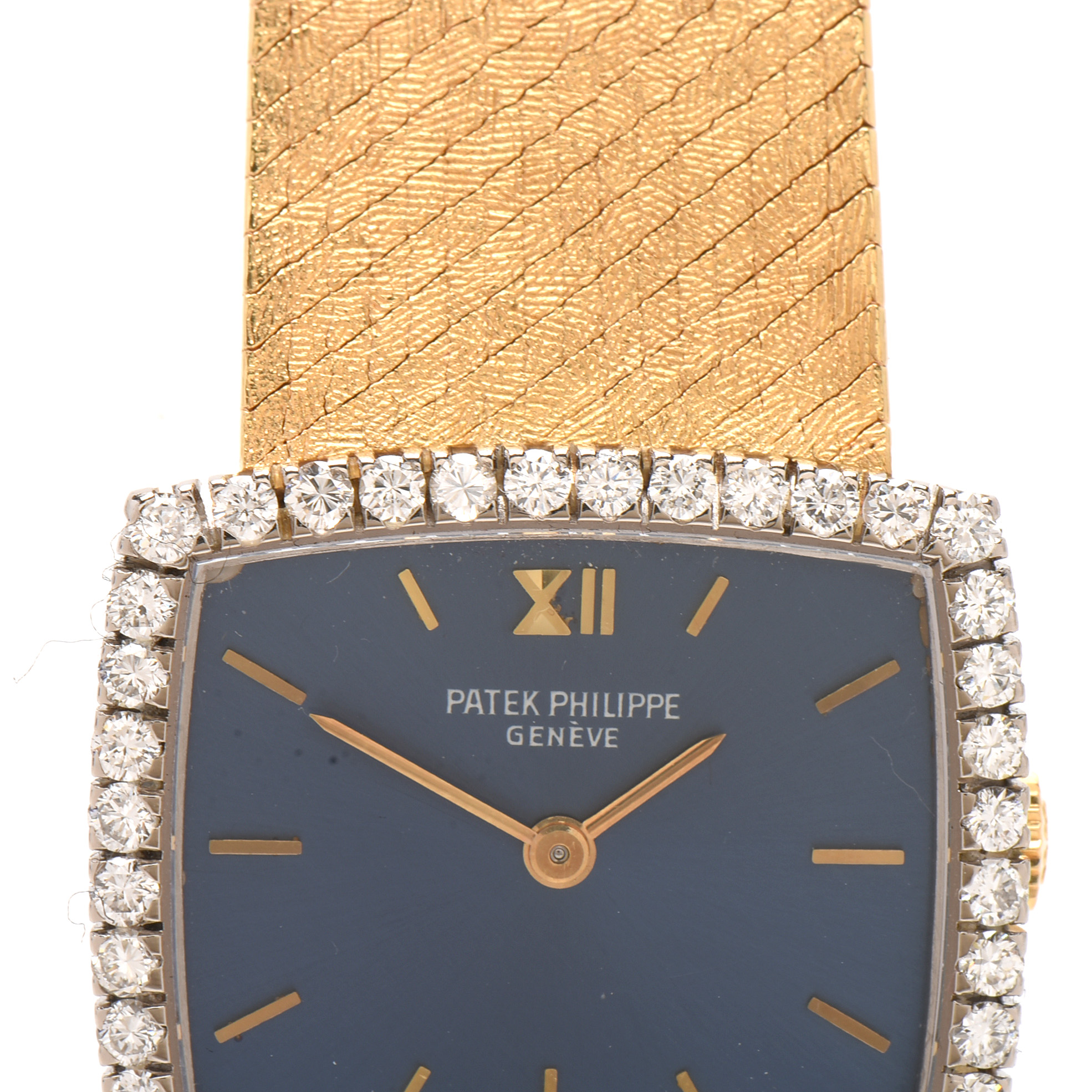 Patek Philippe 18K Yellow Gold Diamond Analog Watch