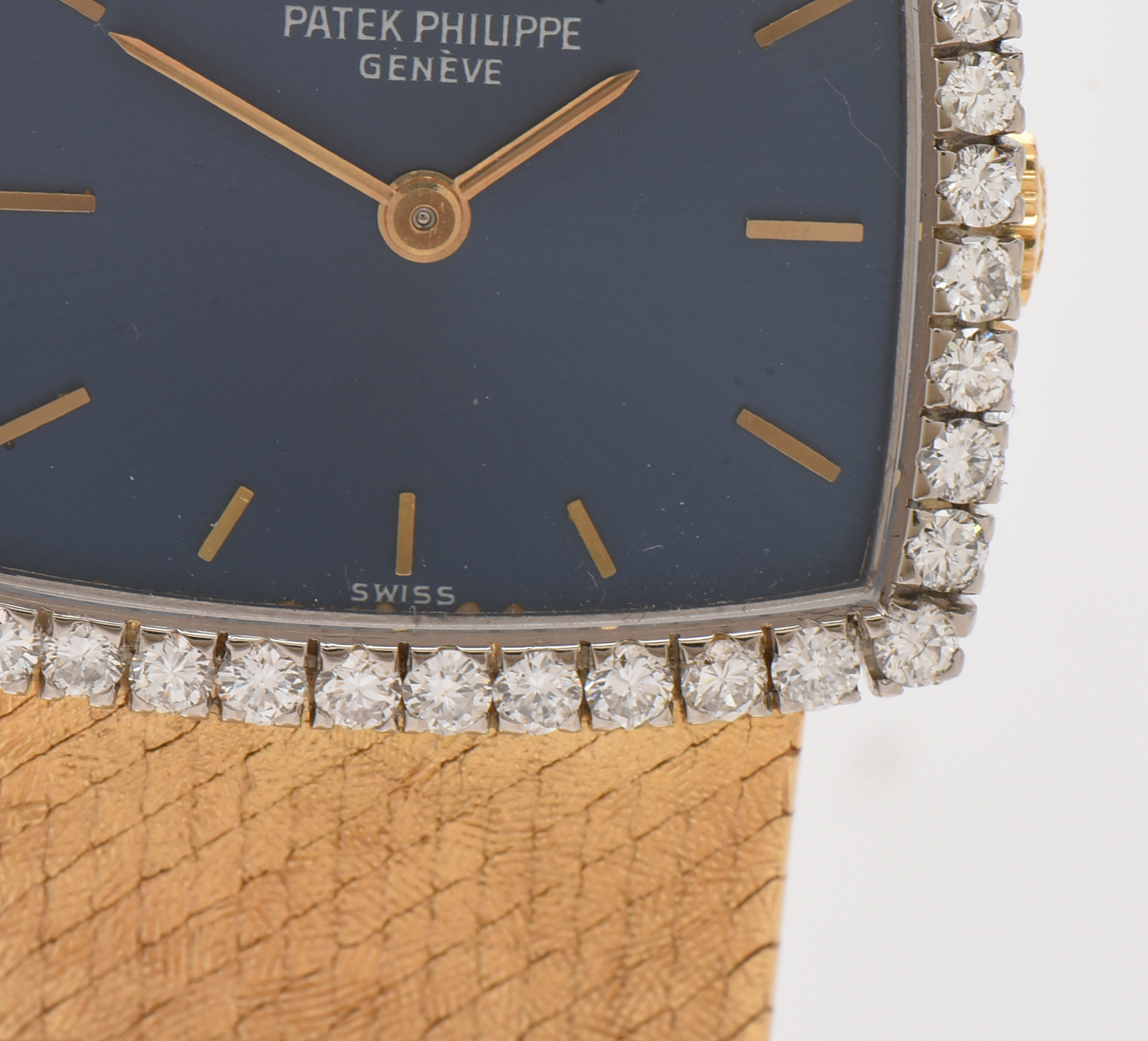 Patek Philippe 18K Yellow Gold Diamond Analog Watch