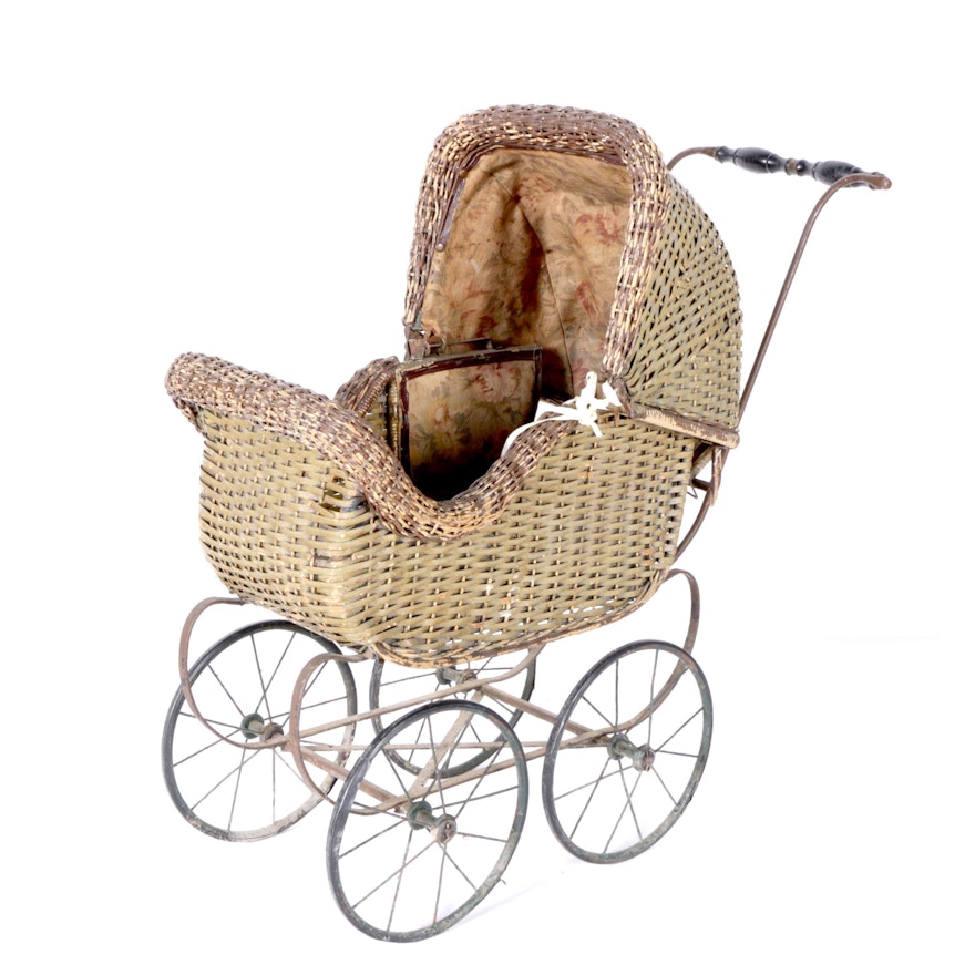 Wooden Baby Doll Carriage