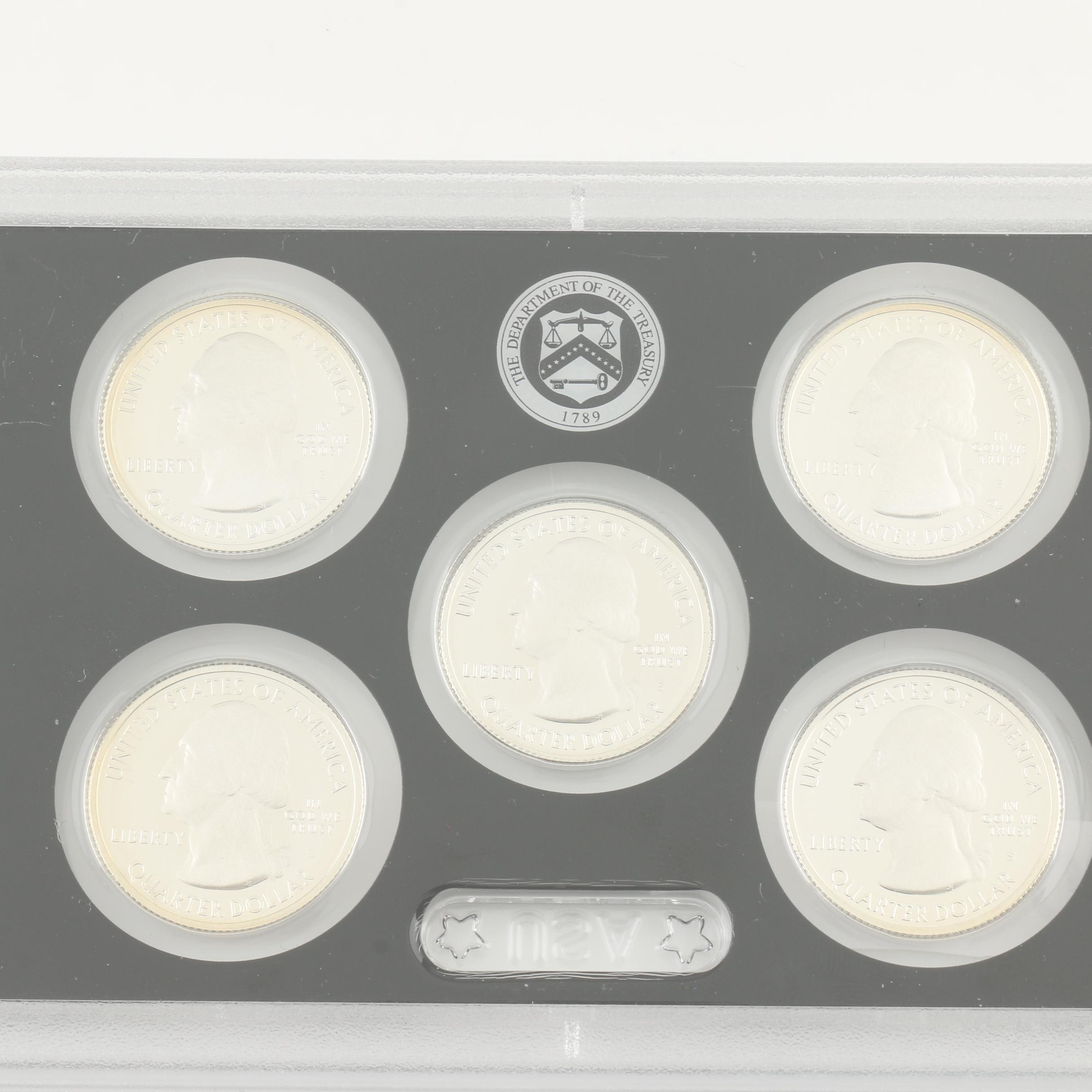 2011-S America The Beautiful Silver Quarter Proof Coins Set