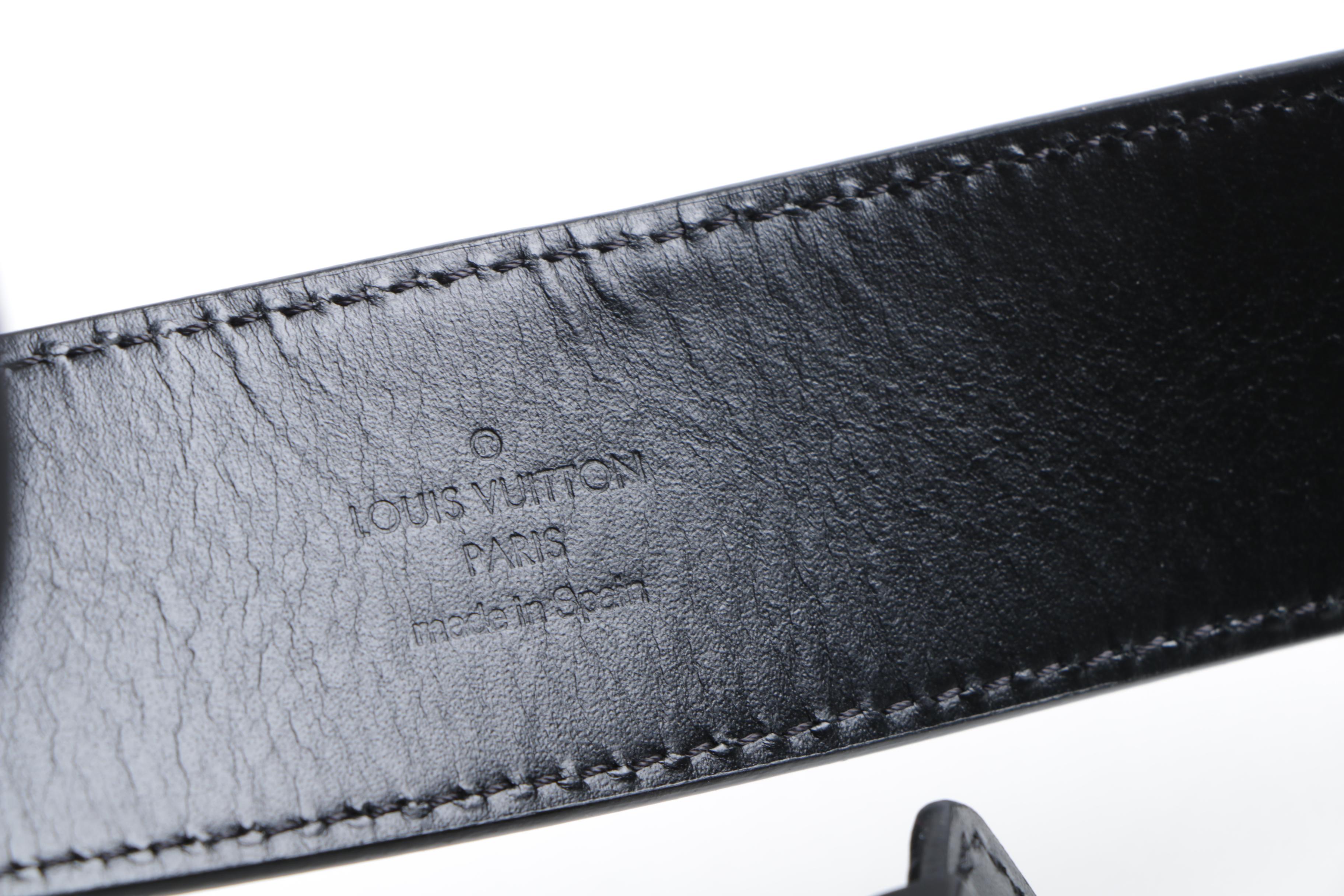 Men's Louis Vuitton Damier Graphite Canvas Belt