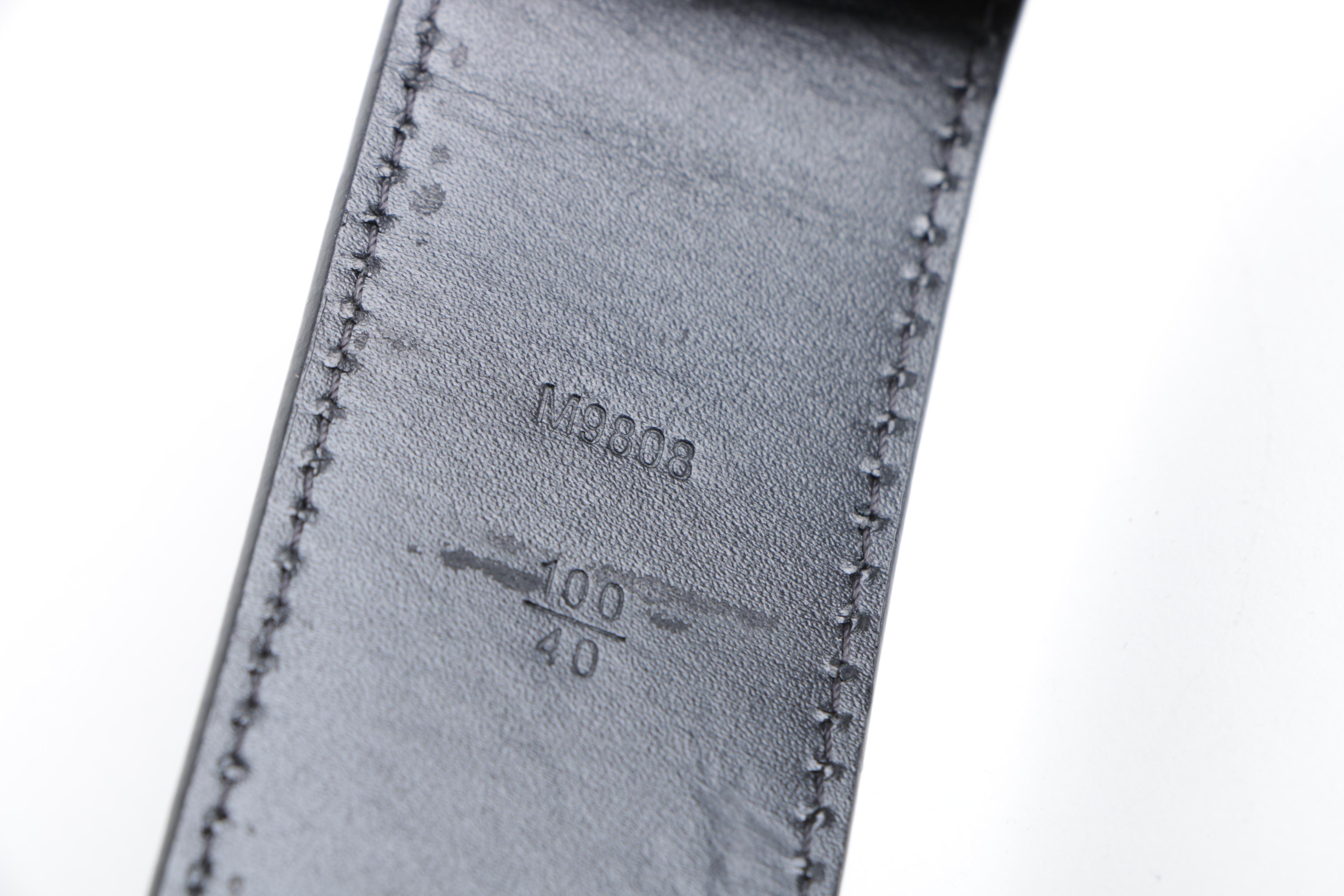 Men's Louis Vuitton Damier Graphite Canvas Belt