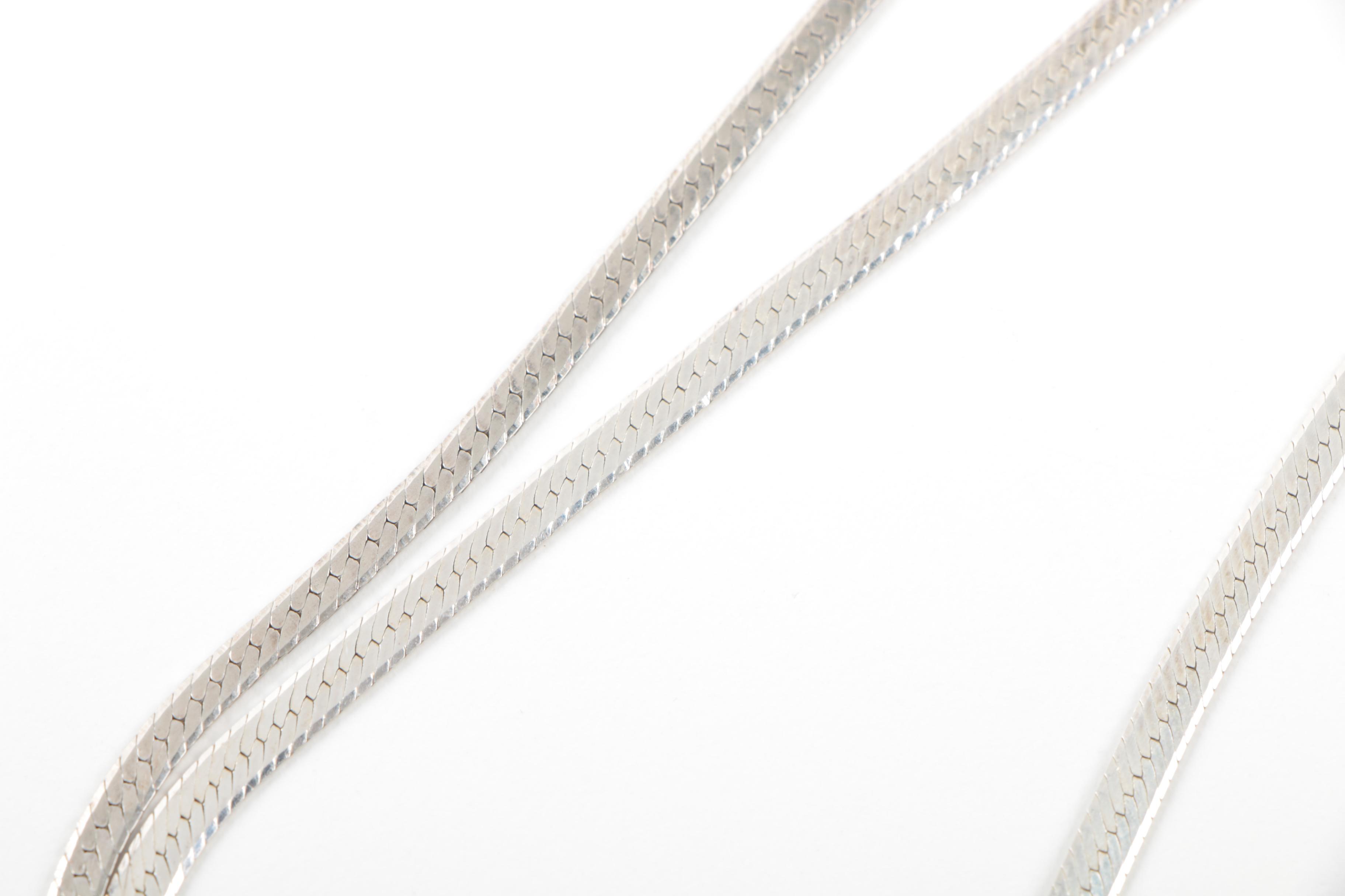 Sterling Silver Chain Selection with Cultured Pearl Pearl Necklace